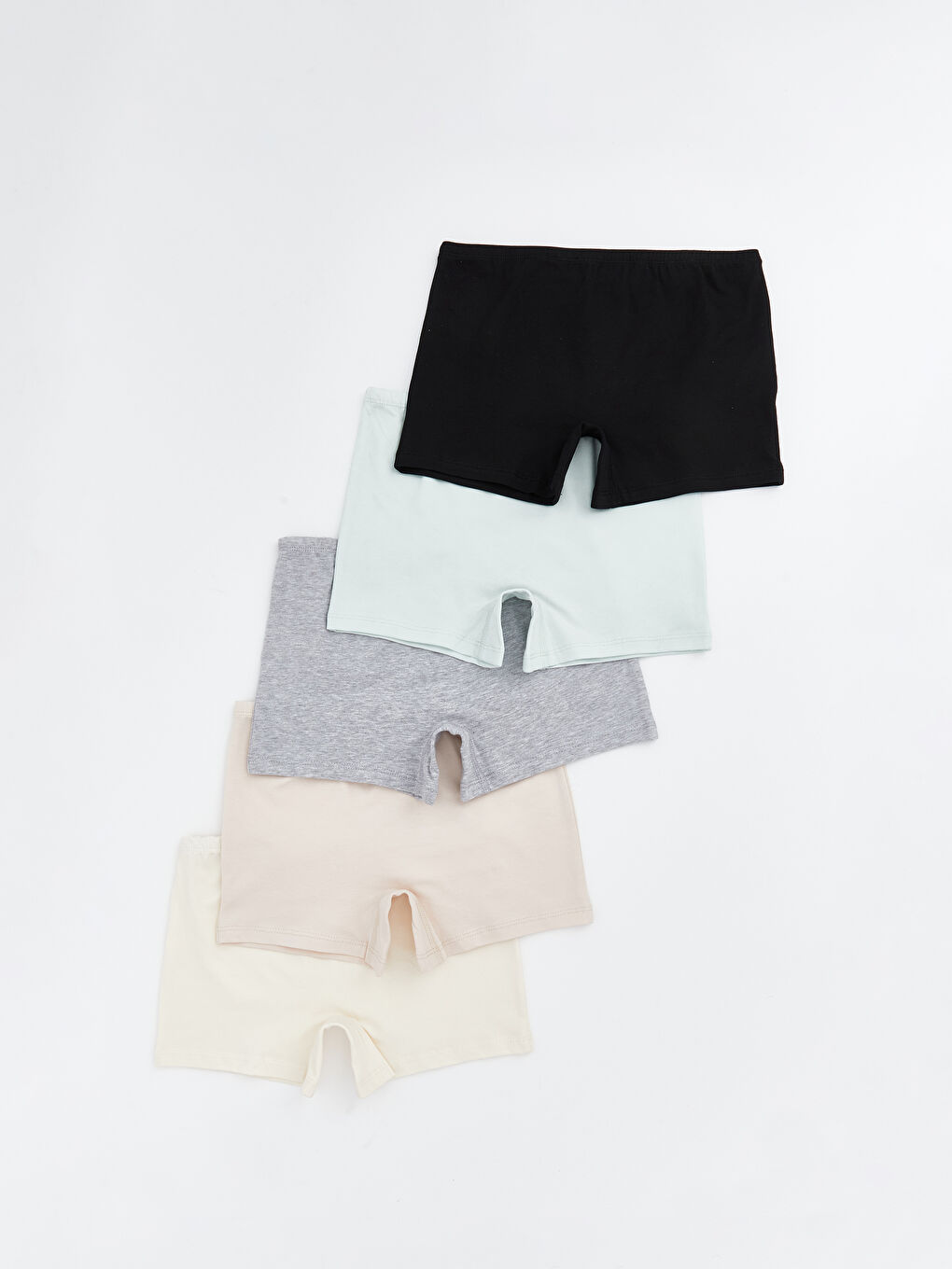 Ekru Basic Kız Çocuk Boxer 5'li-1