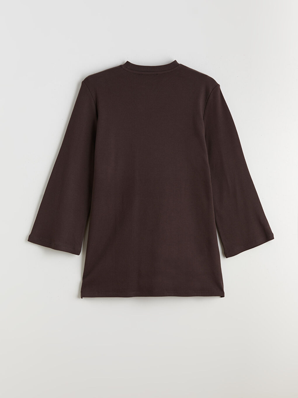 Kahverengi New York Nakışlı Oversize Kadın Sweatshirt Tunik-5