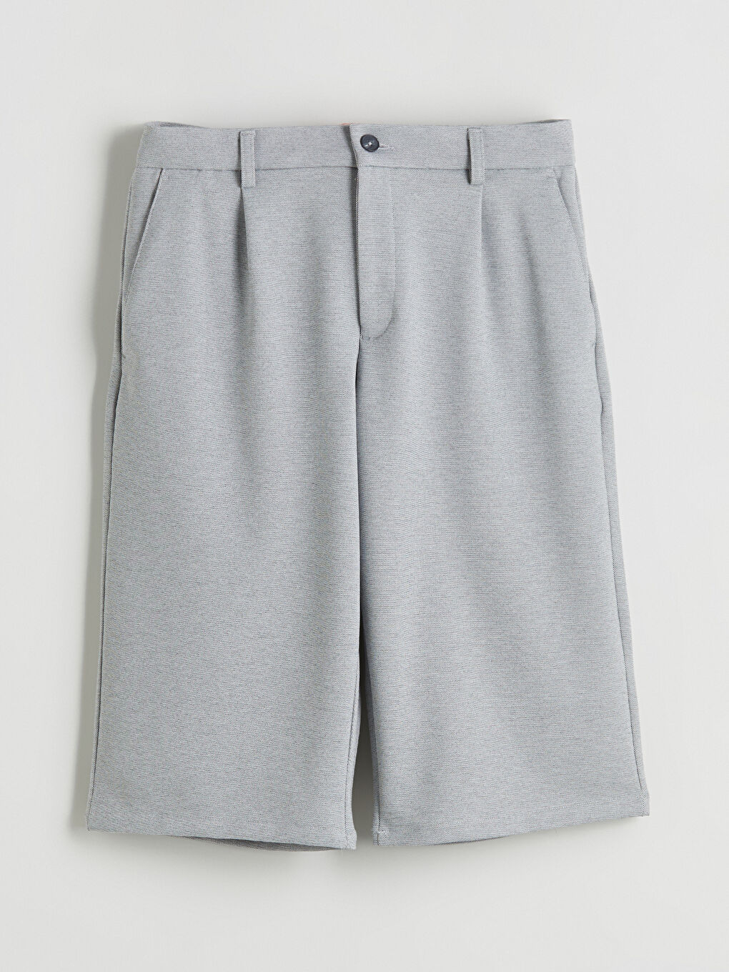 Gri Rahat Kalıp Erkek Şort-4