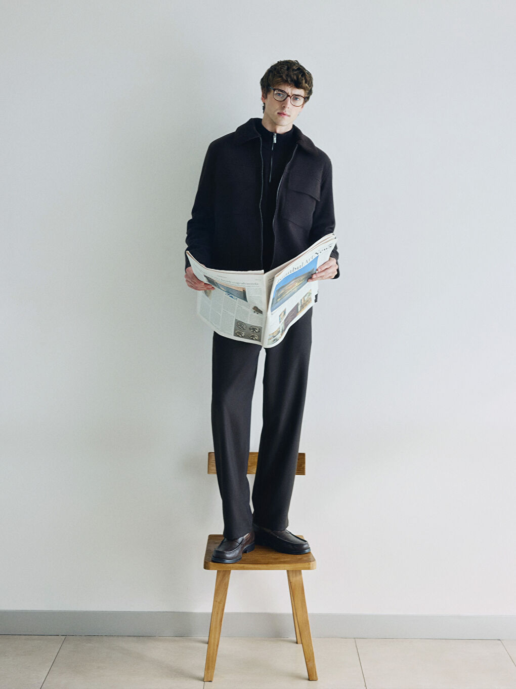 Kahverengi Standart Kalıp Erkek Pantolon-1