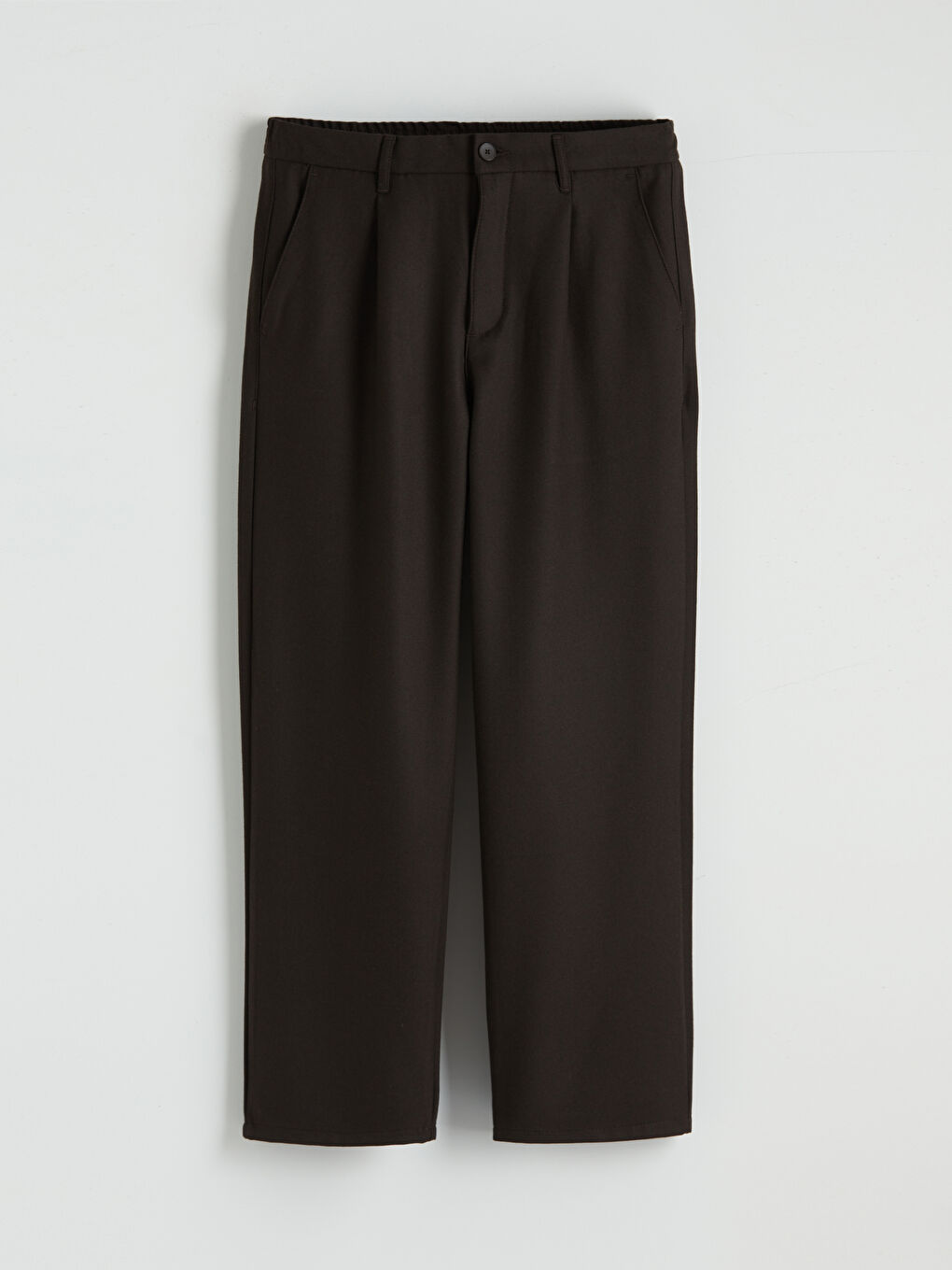 Kahverengi Standart Kalıp Erkek Pantolon-6