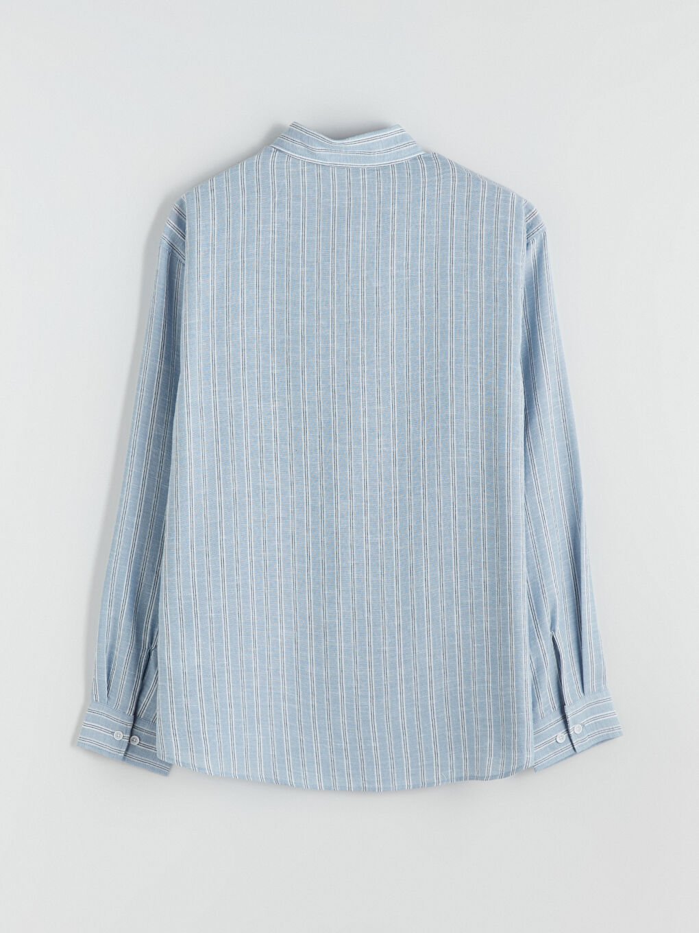 Mavi Regular Fit Çizgili Erkek Gömlek-5