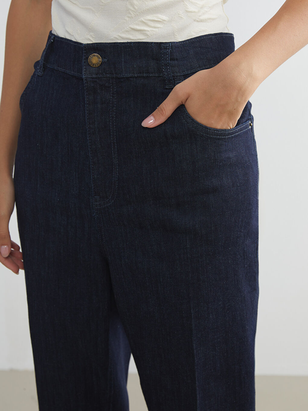 İndigo Straight Fit Kadın Jean Pantolon-2