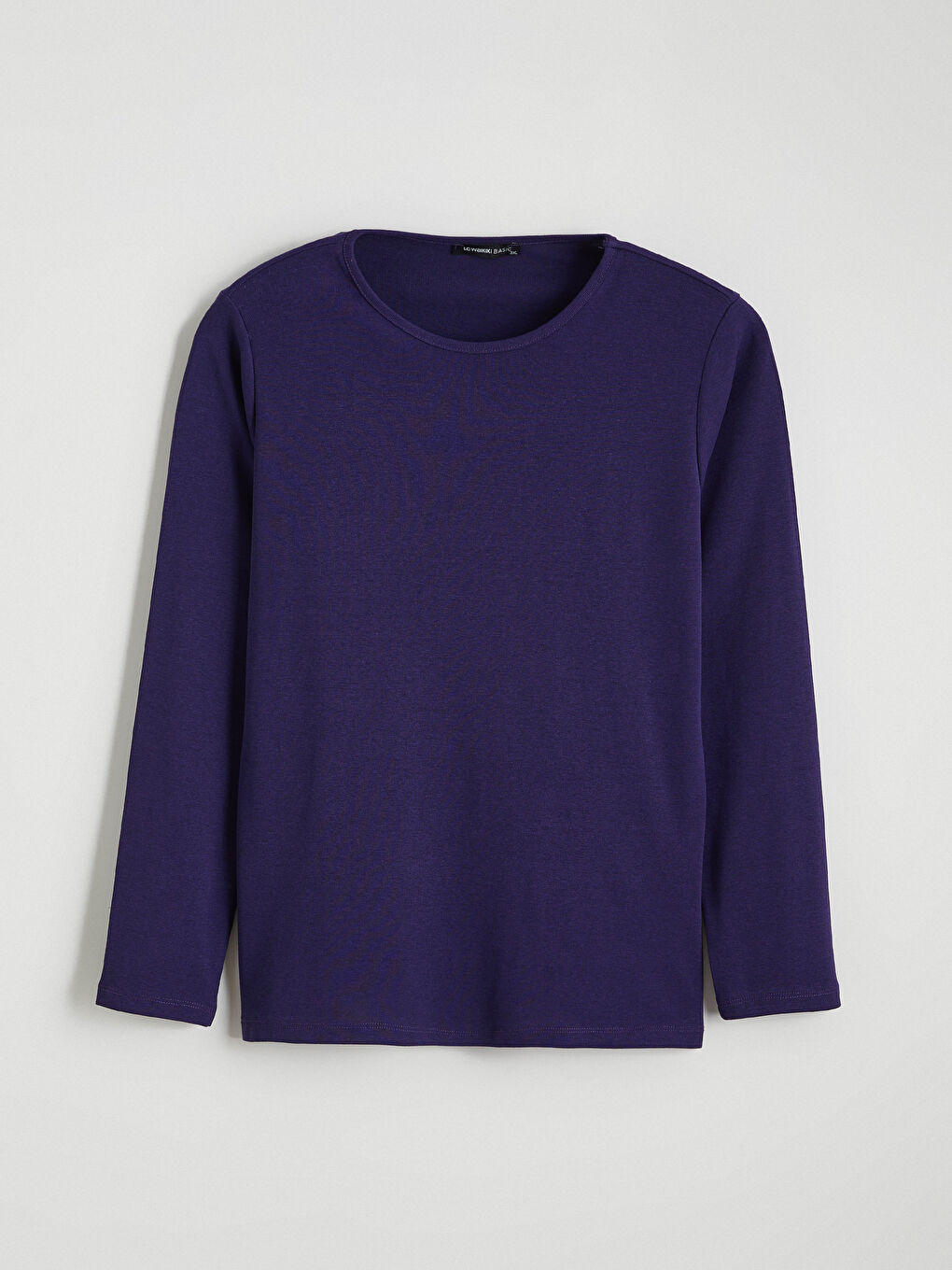 Mor Bisiklet Yaka Kadın Tişört-2