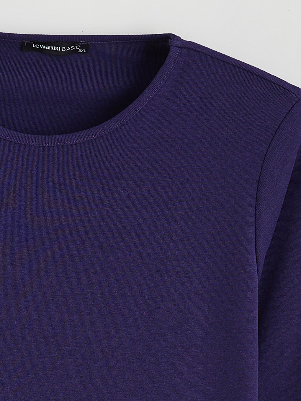 Mor Bisiklet Yaka Kadın Tişört-3