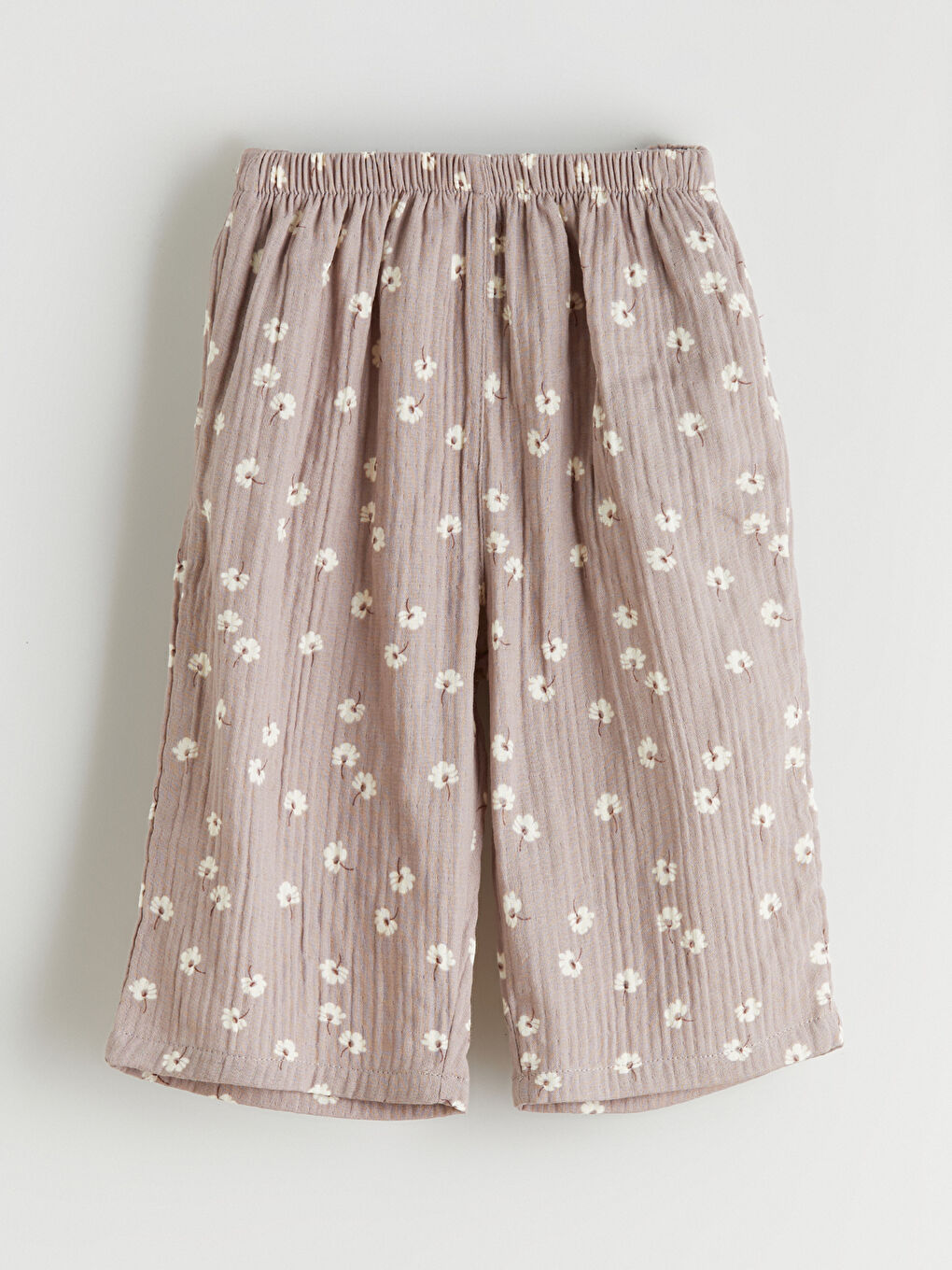 Kahverengi Bisiklet Yaka Kız Bebek Müslin Gömlek ve Pantolon-4