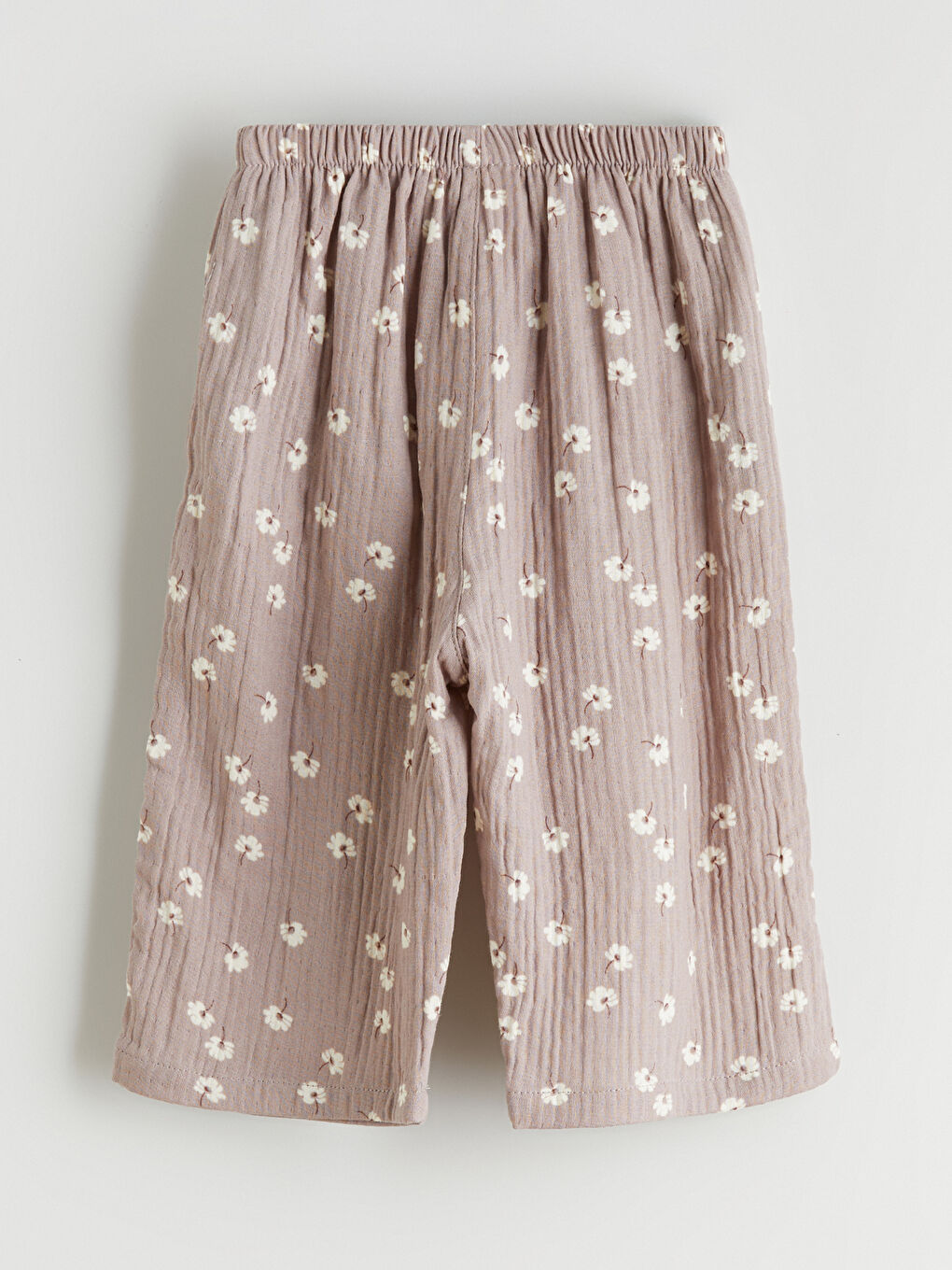 Kahverengi Bisiklet Yaka Kız Bebek Müslin Gömlek ve Pantolon-6