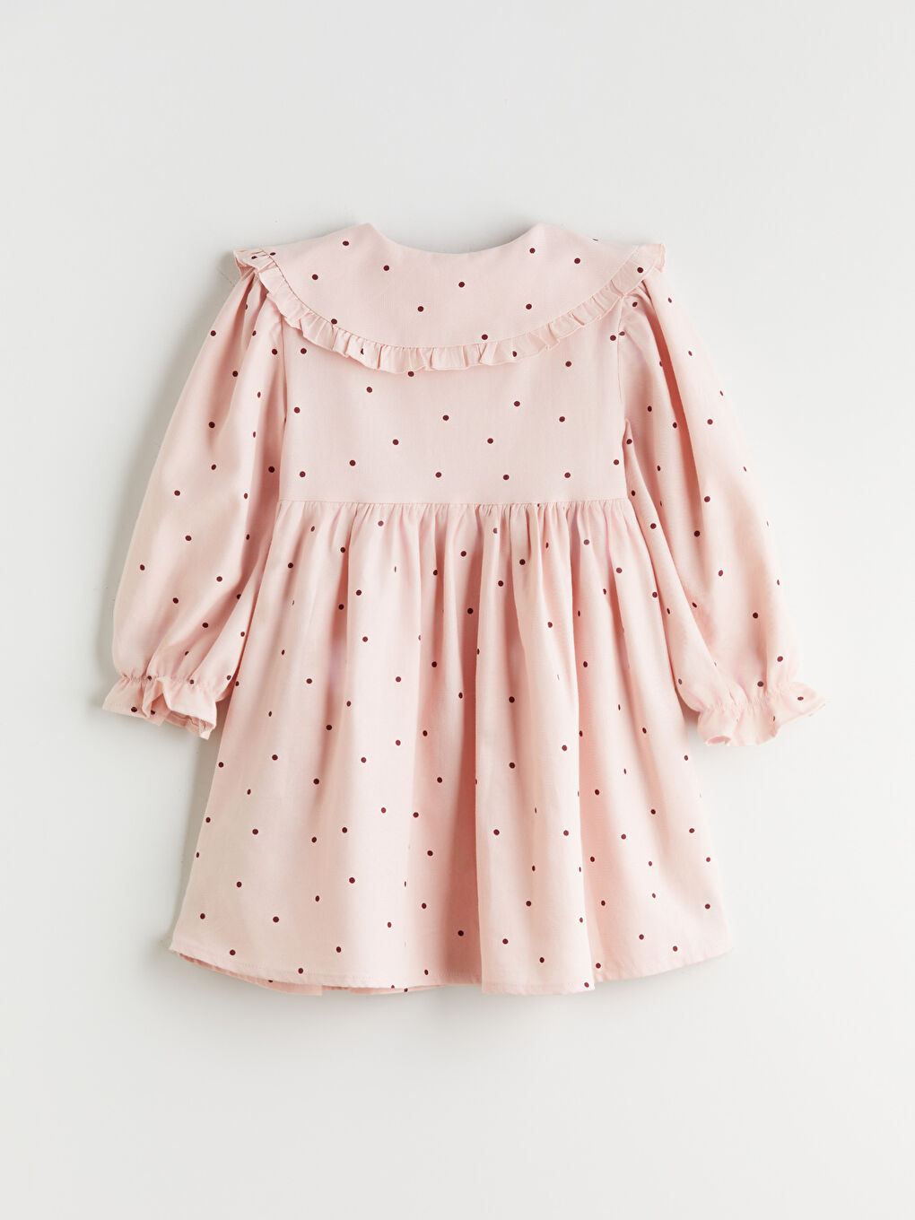 Peter Pan Collar Polka Dot Girls' Dress-1