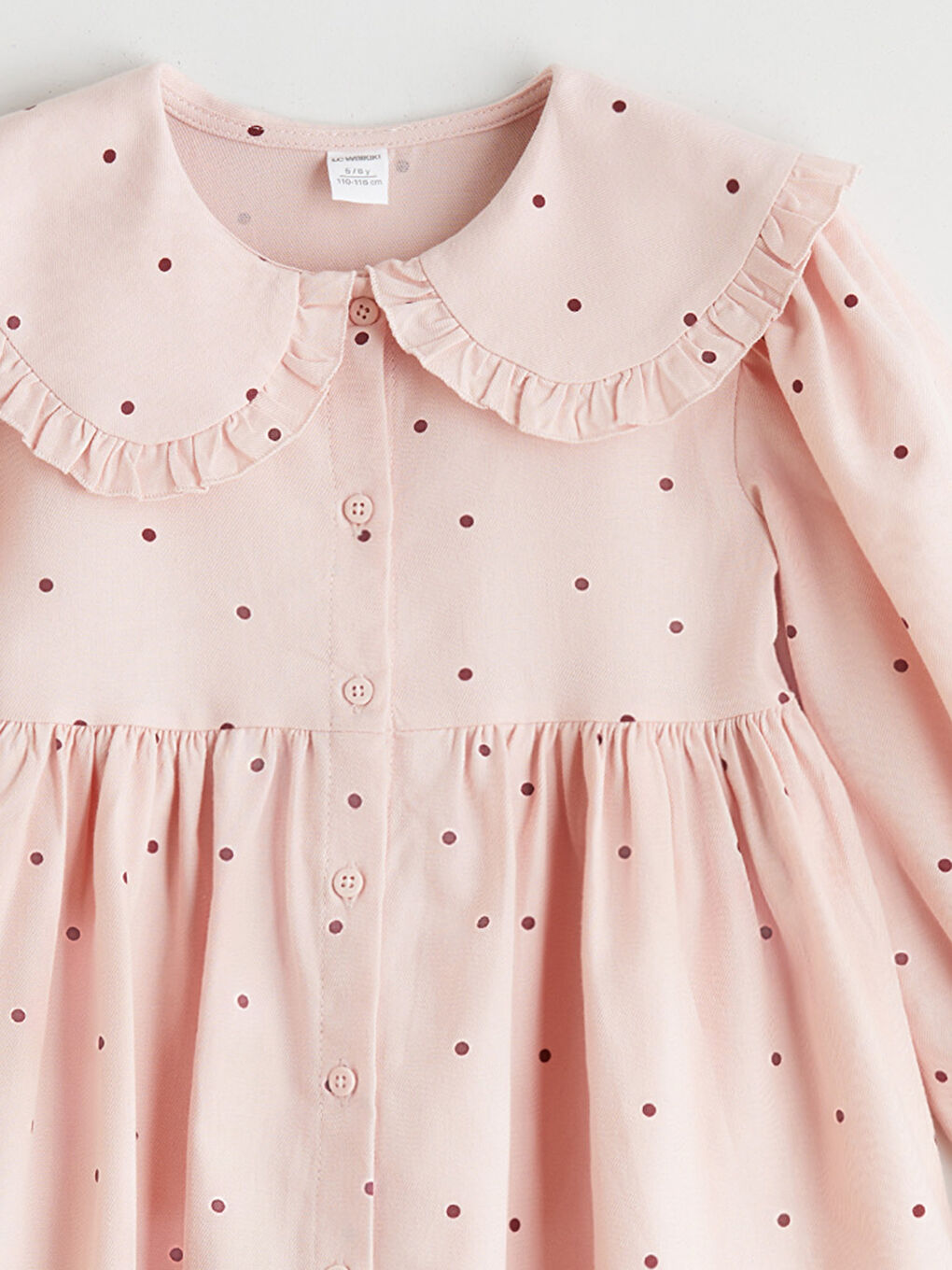Peter Pan Collar Polka Dot Girls' Dress-2