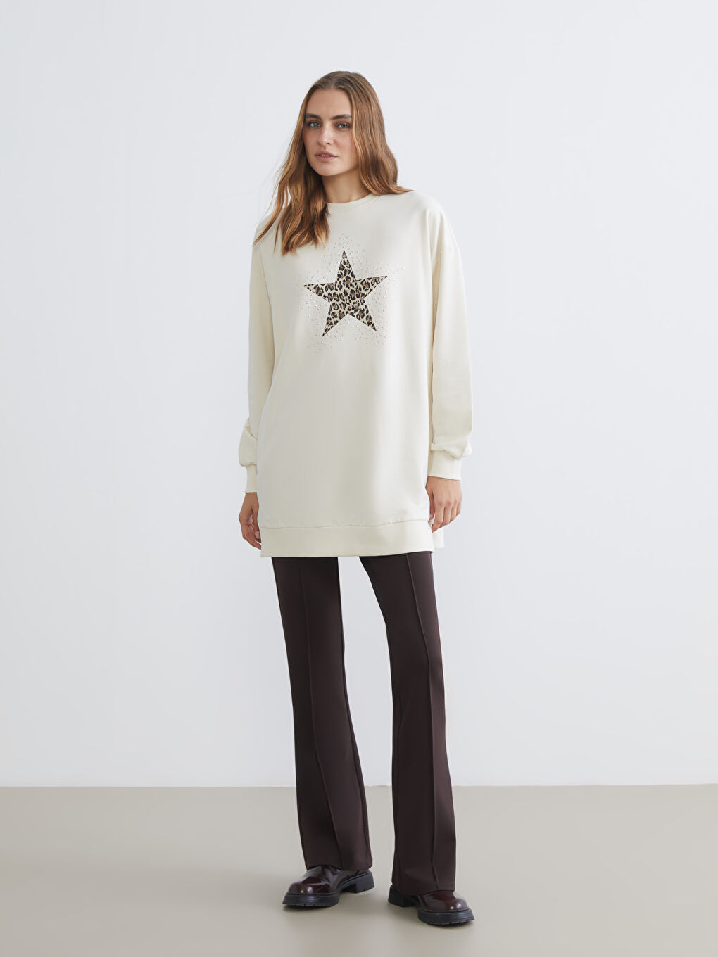 Hoch taillierte Spanische Bein Damenhose