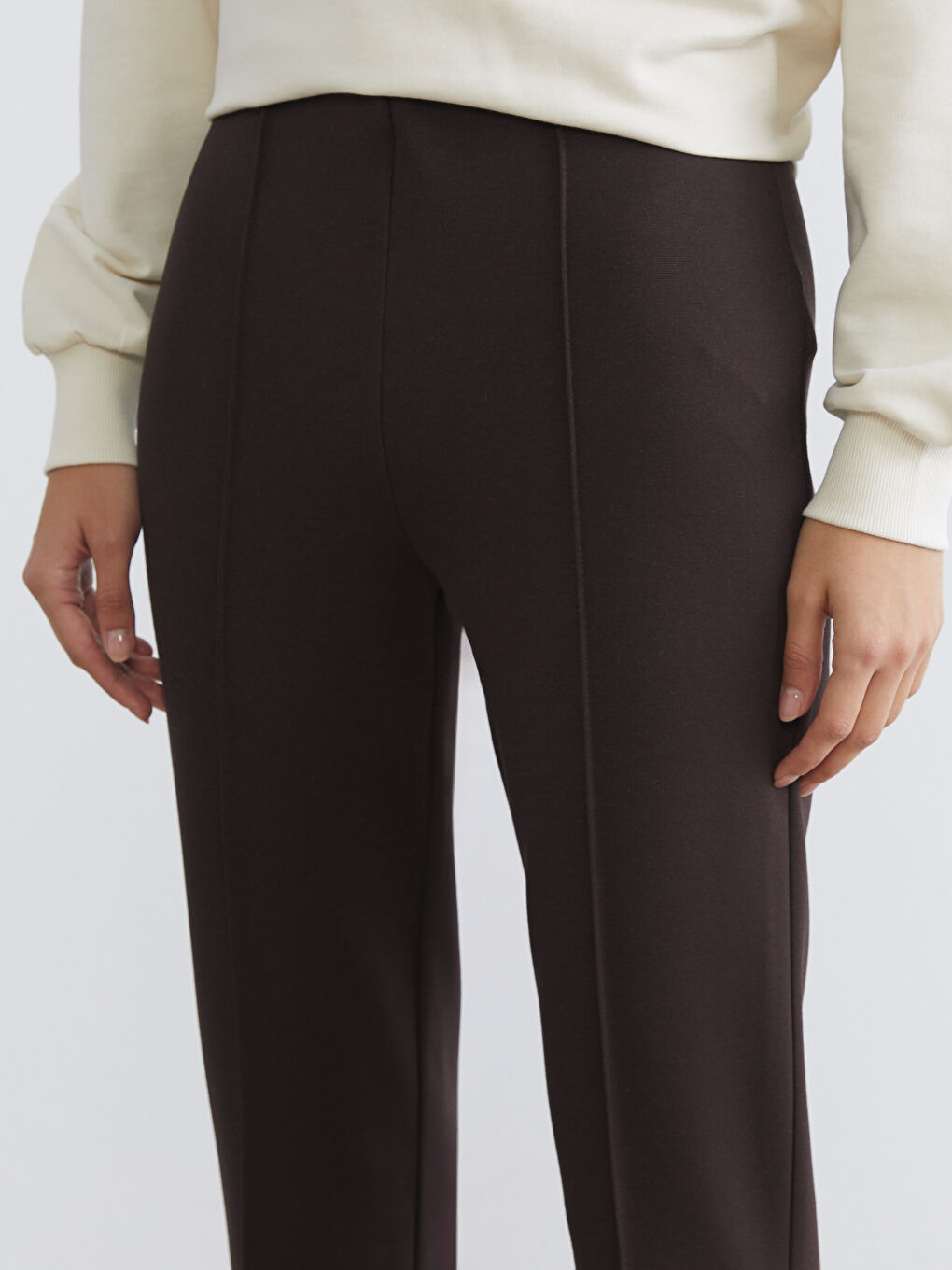 Hoch taillierte Spanische Bein Damenhose-2