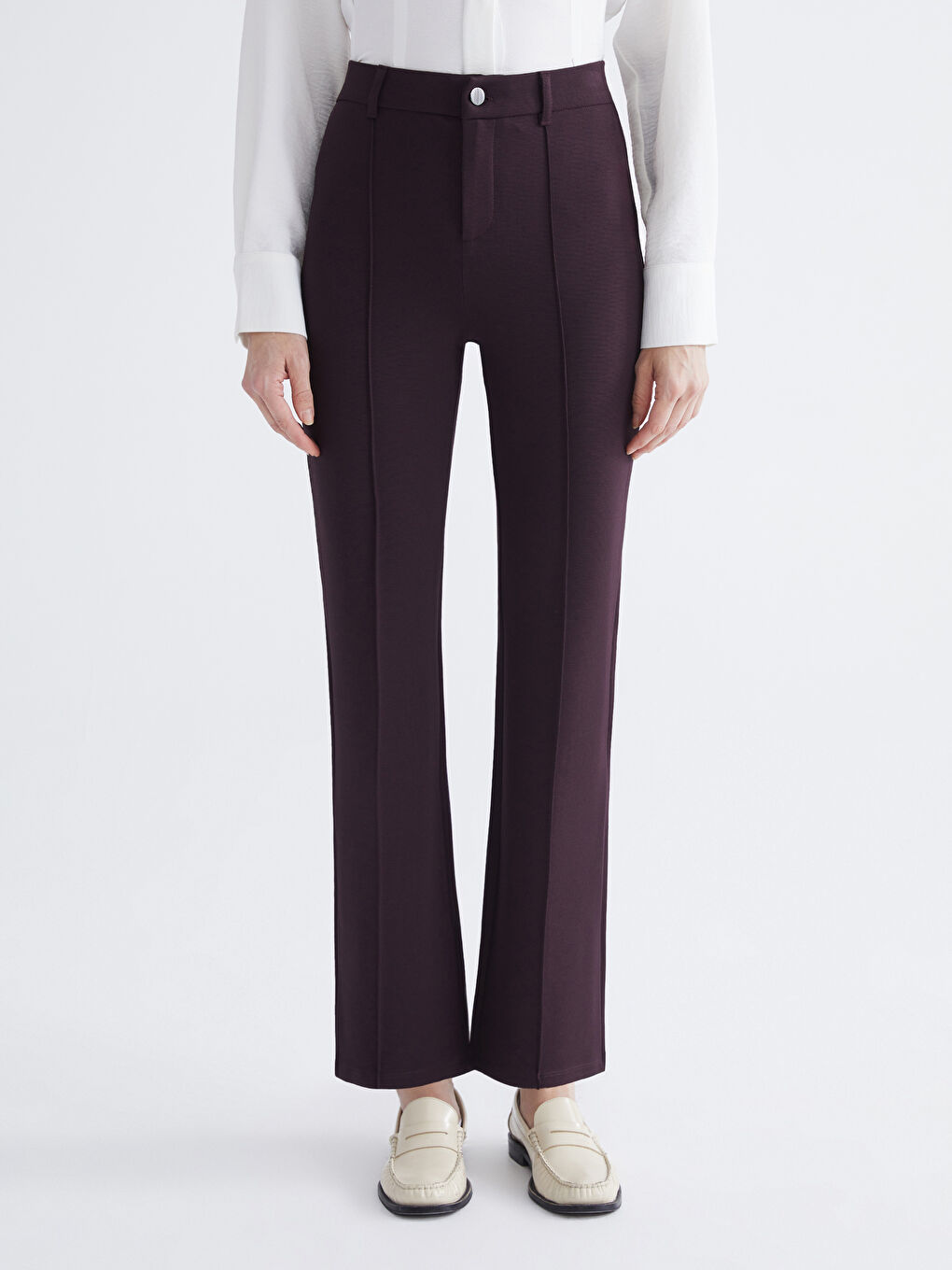 Schlank Geschnittene Damenhosen-2