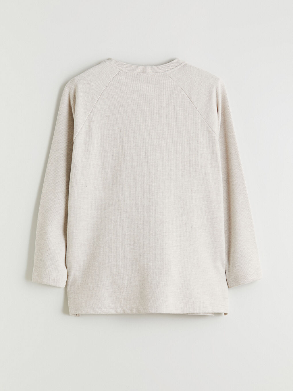 Bej Bisiklet Yaka Kadın Sweatshirt-9