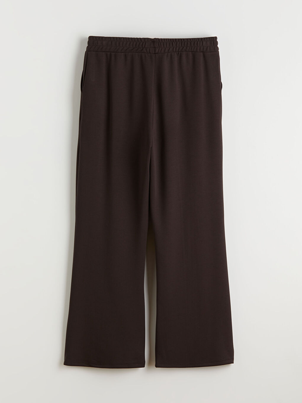 Kahverengi Büyük Beden Beli Lastikli Kadın Eşofman Altı-5