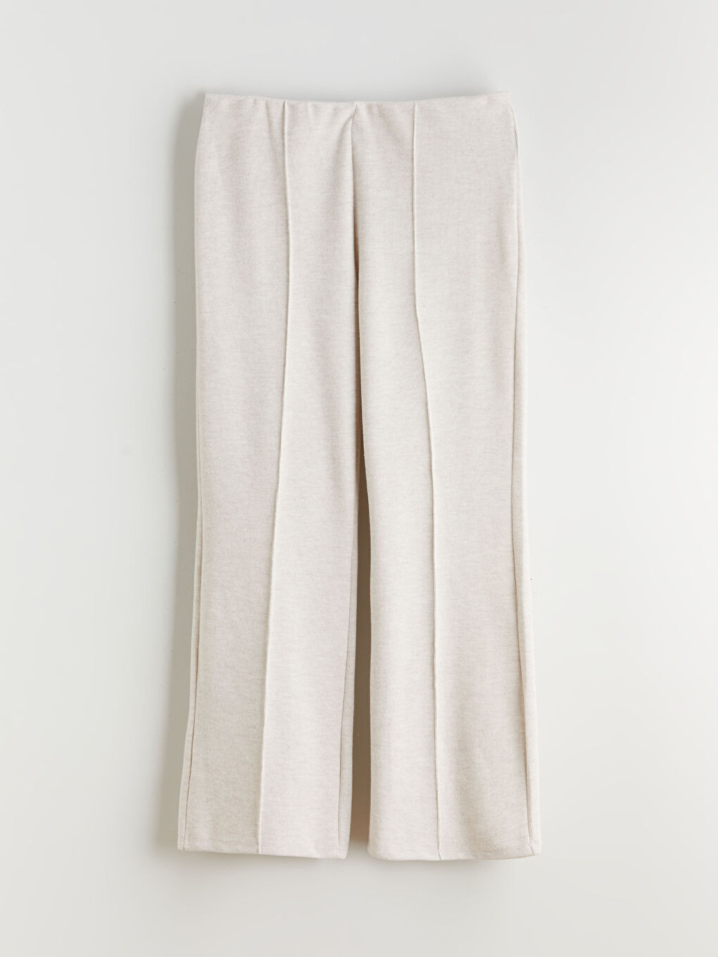 Bej Büyük Beden Beli Lastikli Kadın Eşofman Altı-8