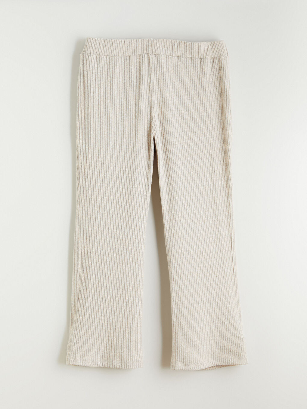 Bej Büyük Beden Beli Lastikli Kadın Eşofman Altı-4