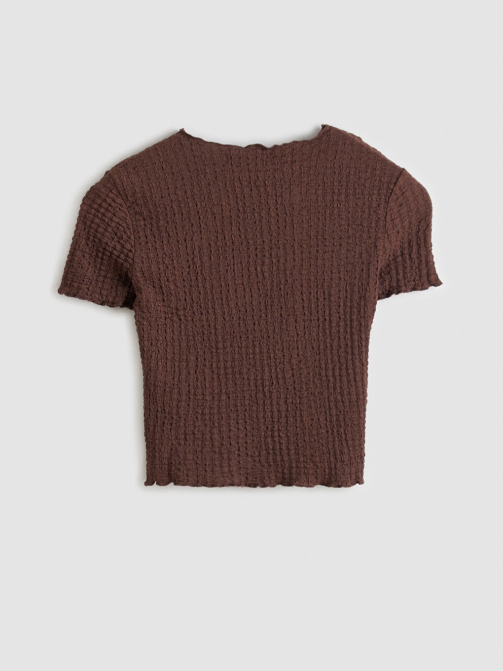 Crew Neck Textured Women's T-Shirt-5