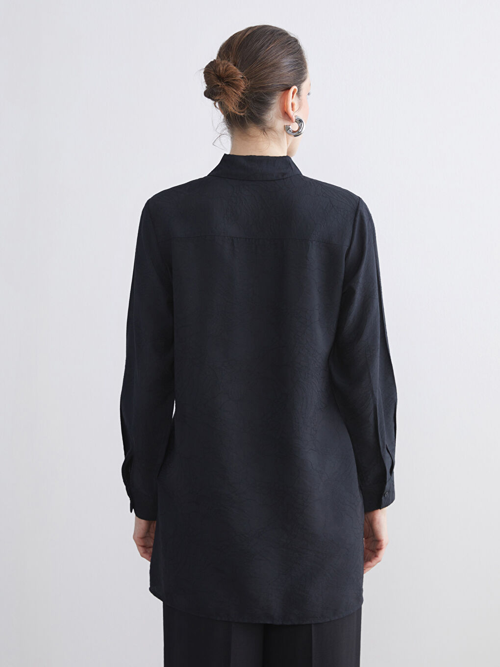 Women's Shirt Tunic with Tie Detail-3