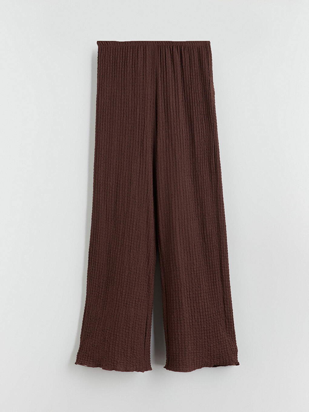 Elasticated Waist Textured Women's Trousers-4