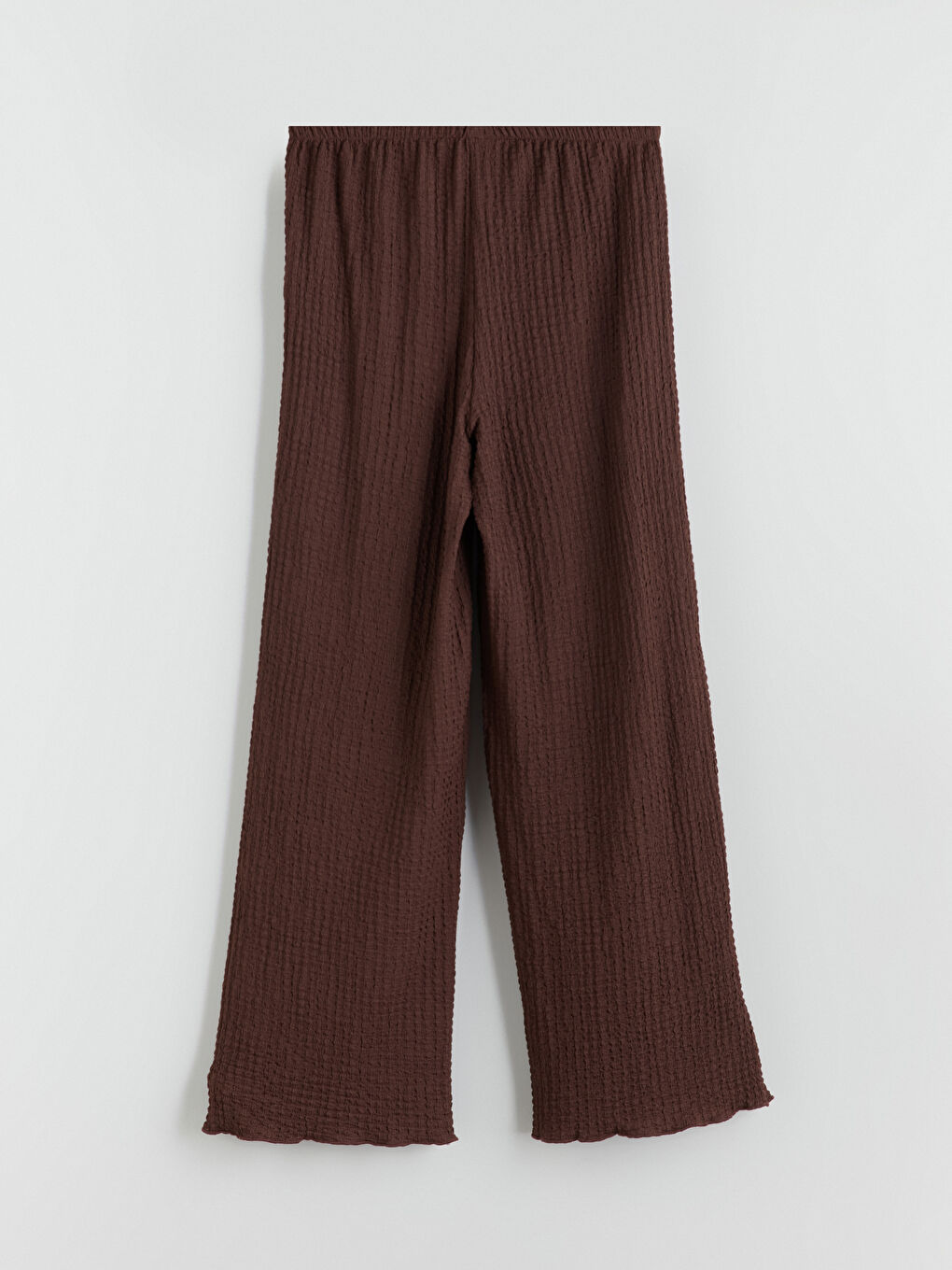 Elasticated Waist Textured Women's Trousers-5