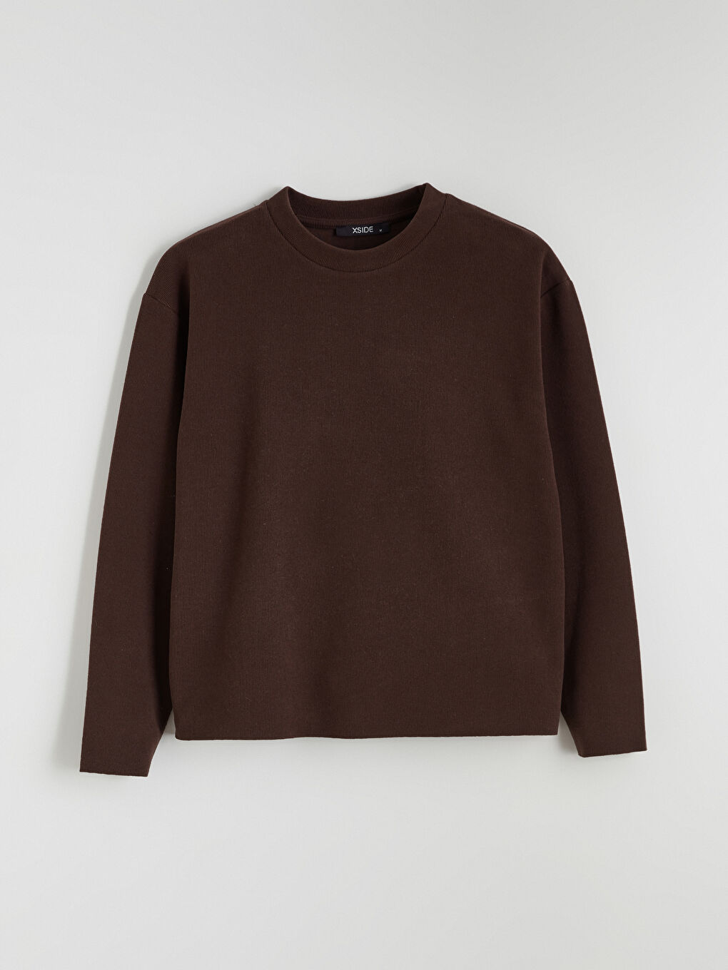 Kahverengi Bisiklet Yaka Uzun Kollu Kadın Tişört-4