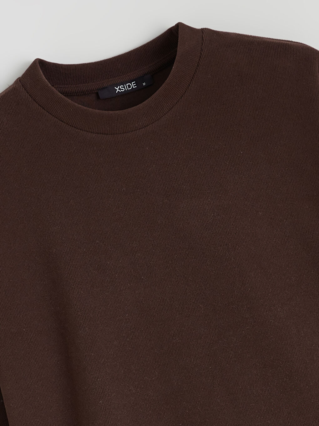 Kahverengi Bisiklet Yaka Uzun Kollu Kadın Tişört-5