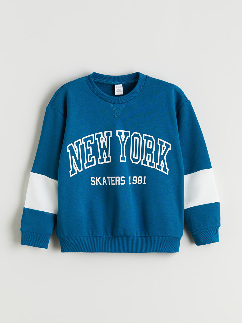 Petrol Bisiklet Yaka Erkek Çocuk Eşofman Takımı-1