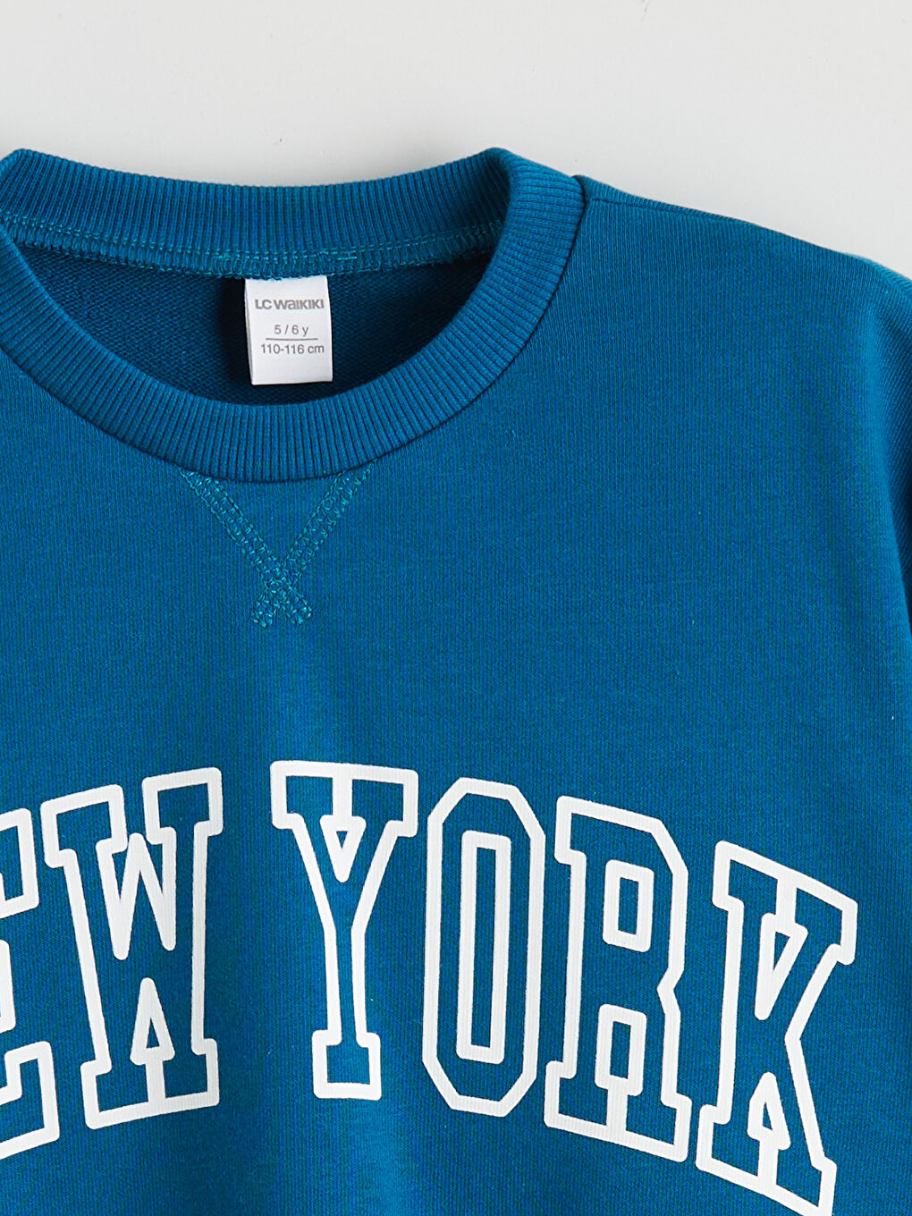 Petrol Bisiklet Yaka Erkek Çocuk Eşofman Takımı-3