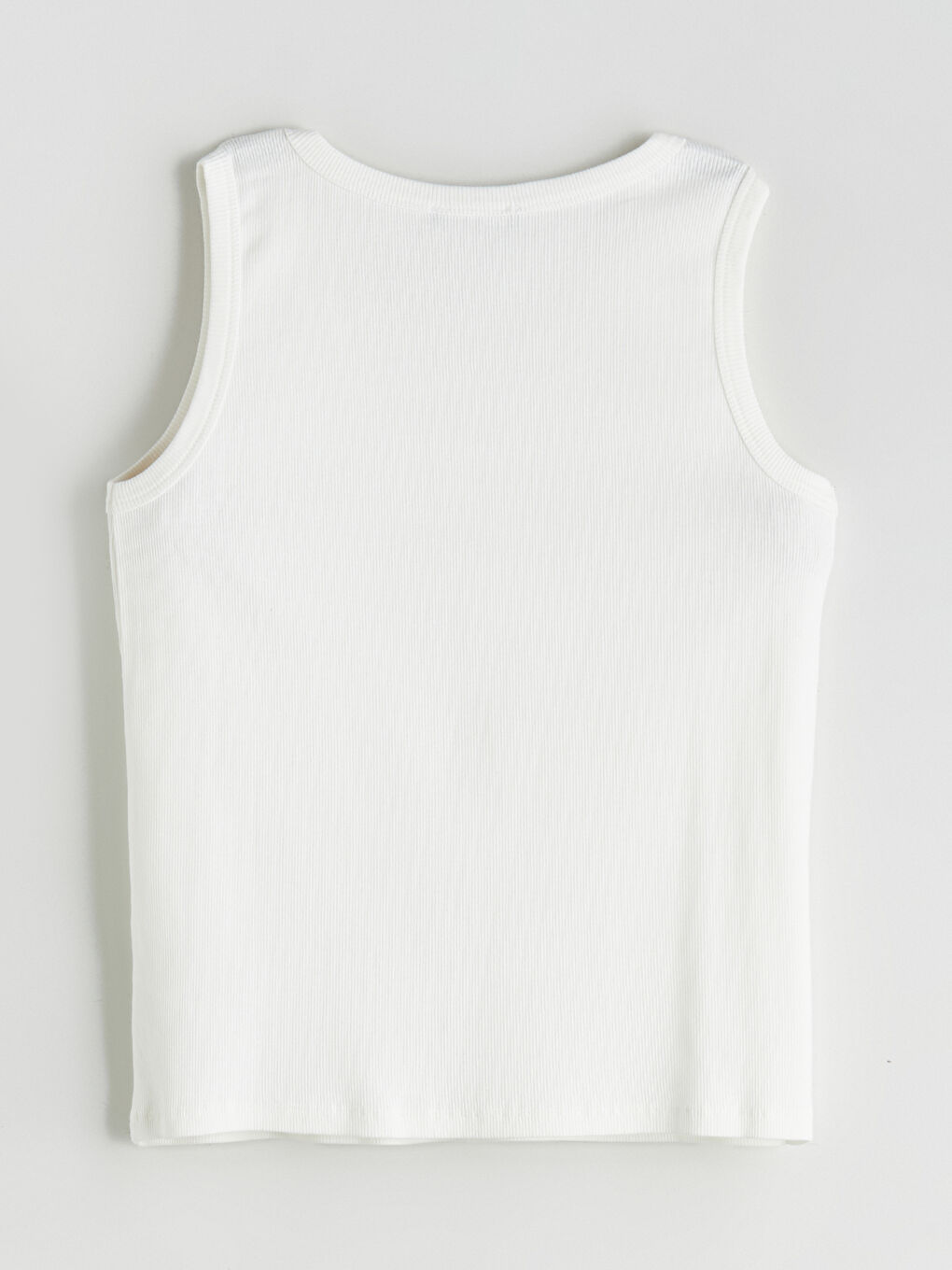 Ekru Bisiklet Yaka Taşlı Kadın Atlet-5