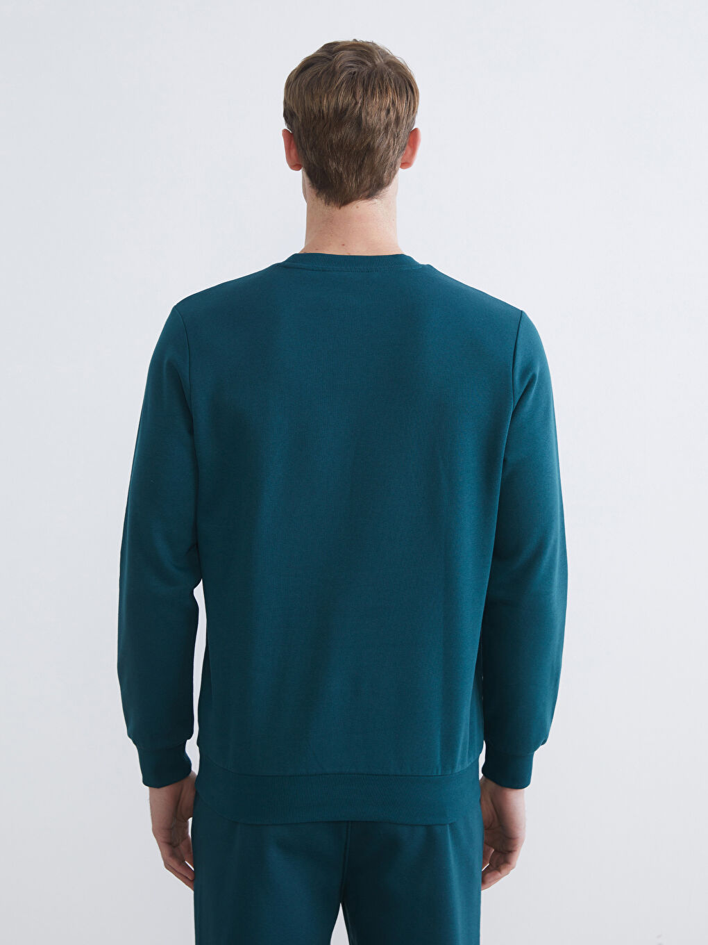 Свитшот Мужской Толстый С Принтом С Круглым Вырезом-3