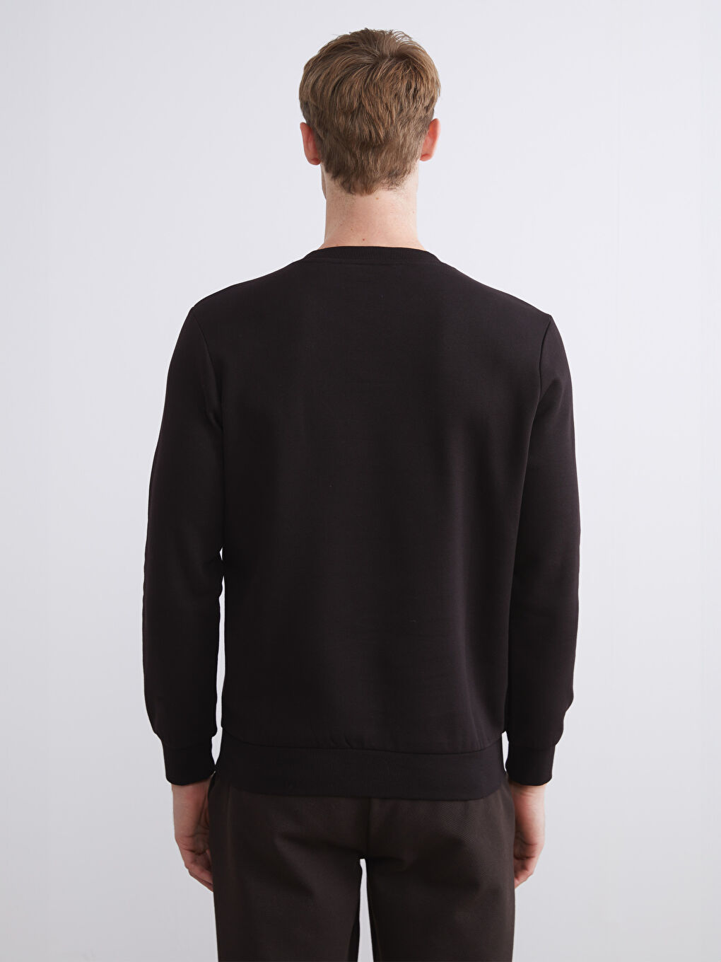 سويتشيرت غليظ مطبوع بقبّ رجال-3