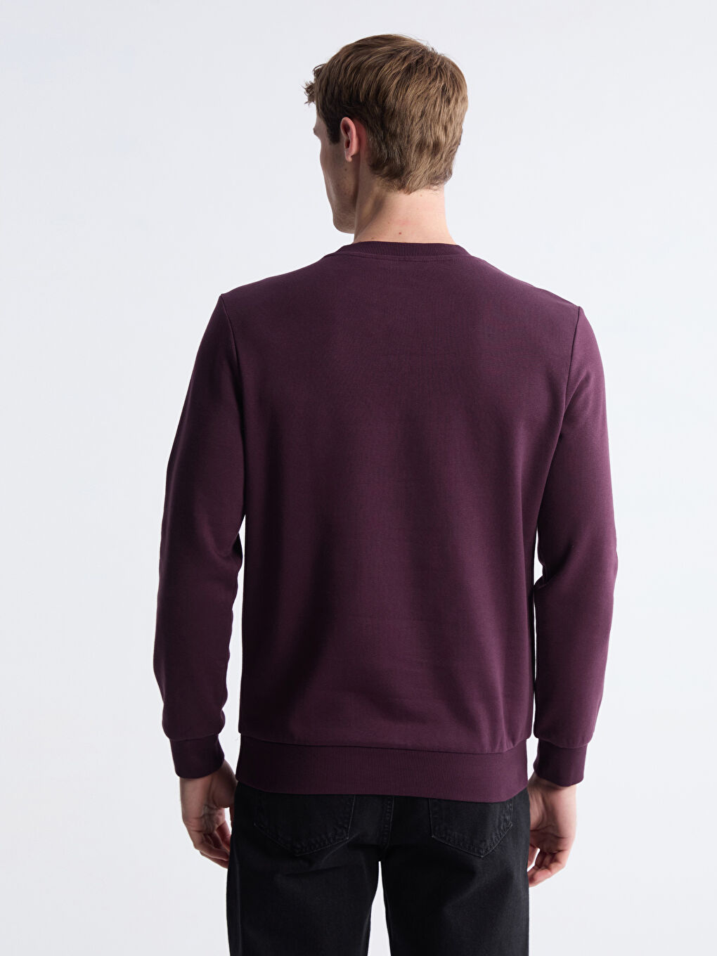 Свитшот Мужской Толстый С Принтом С Круглым Вырезом-3