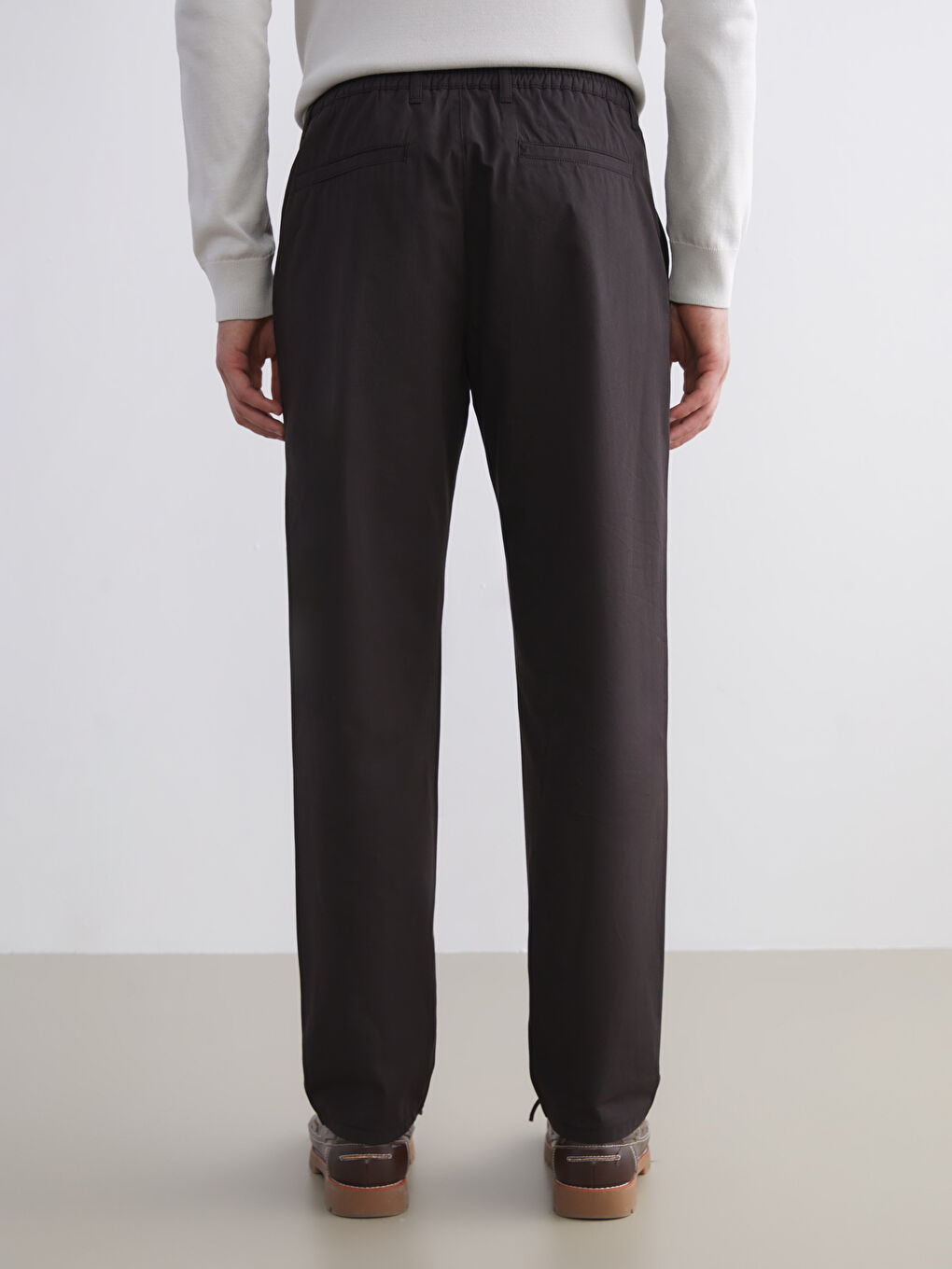 Kahverengi Standart Kalıp Erkek Pantolon-3