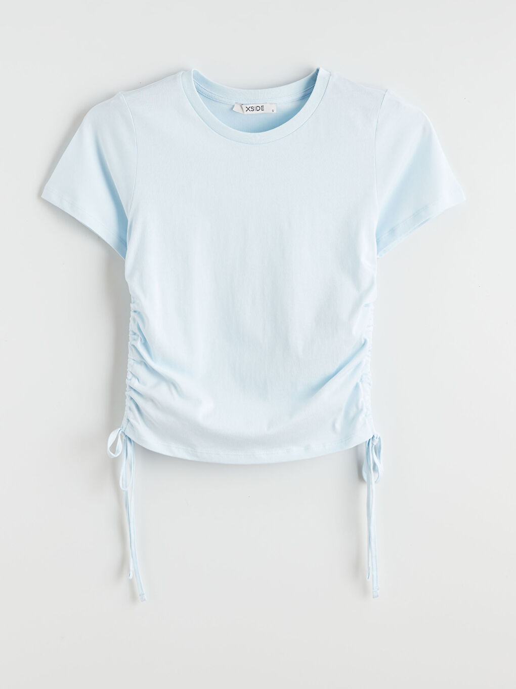 Mavi Bisiklet Yaka Büzgülü Kadın Tişört-4