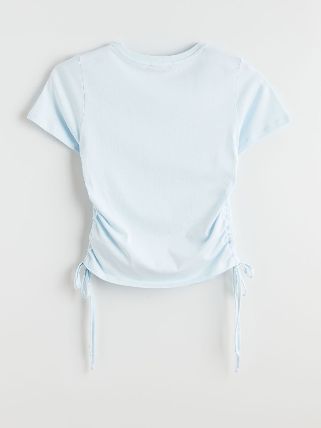 Mavi Bisiklet Yaka Büzgülü Kadın Tişört-5