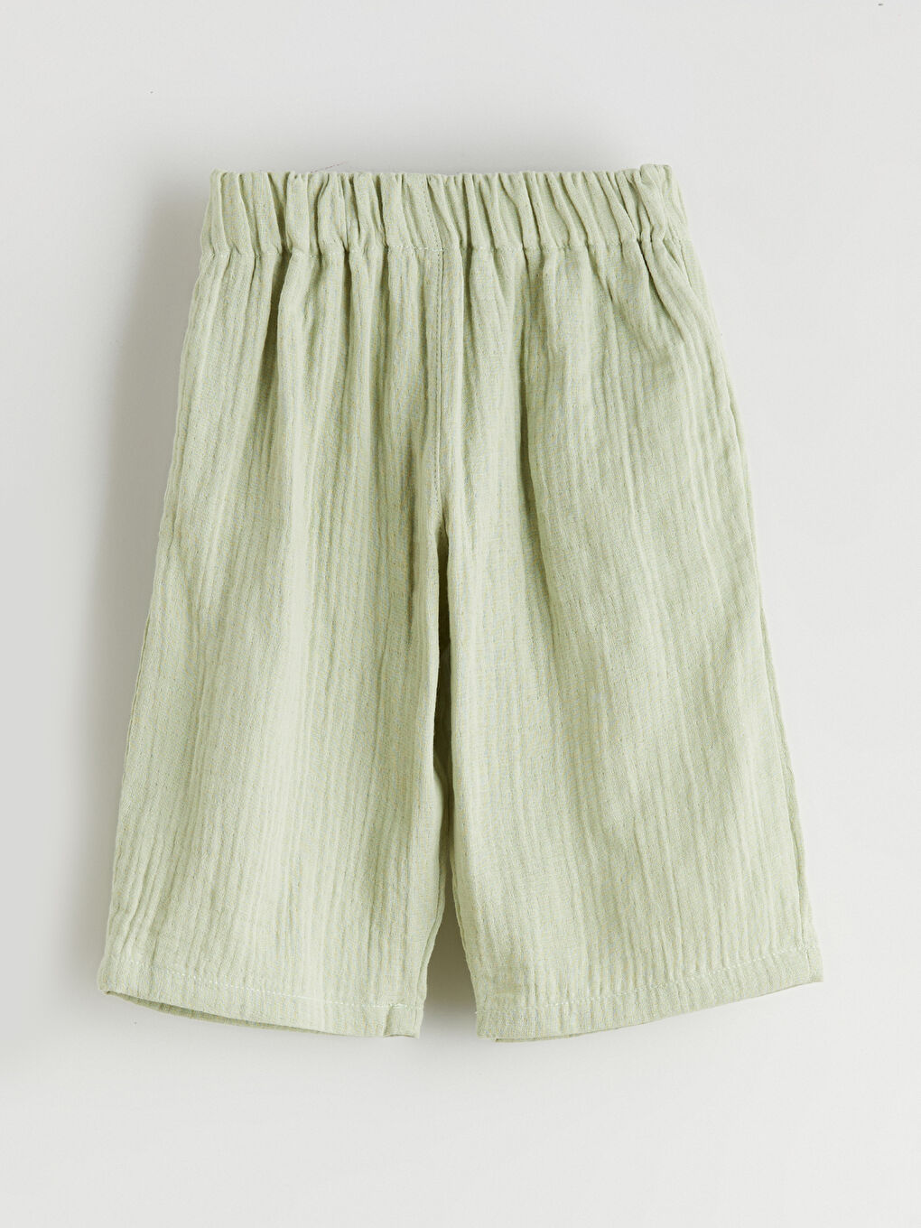 Yeşil Bisiklet Yaka Kız Bebek Müslin Gömlek ve Pantolon-4