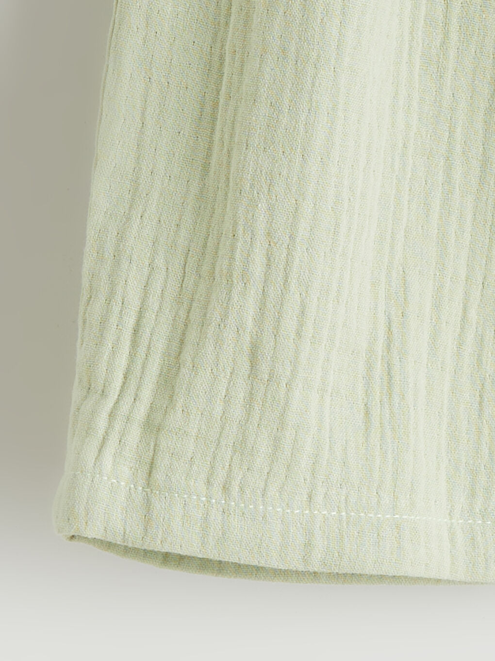 Yeşil Bisiklet Yaka Kız Bebek Müslin Gömlek ve Pantolon-5