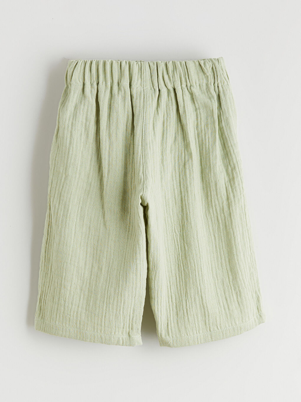 Yeşil Bisiklet Yaka Kız Bebek Müslin Gömlek ve Pantolon-6