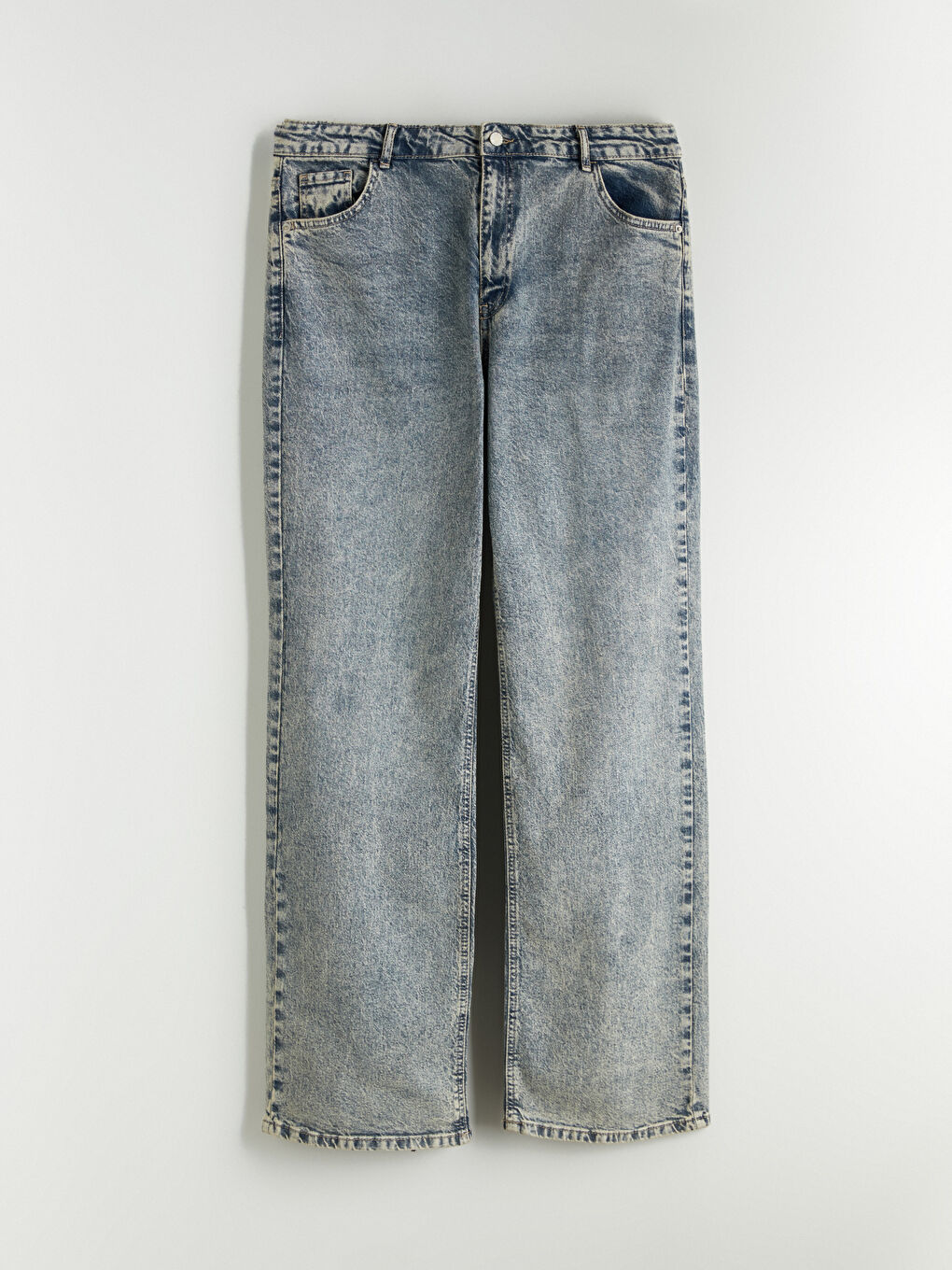 İndigo Büyük Beden Straight Fit Kadın Jean Pantolon-4