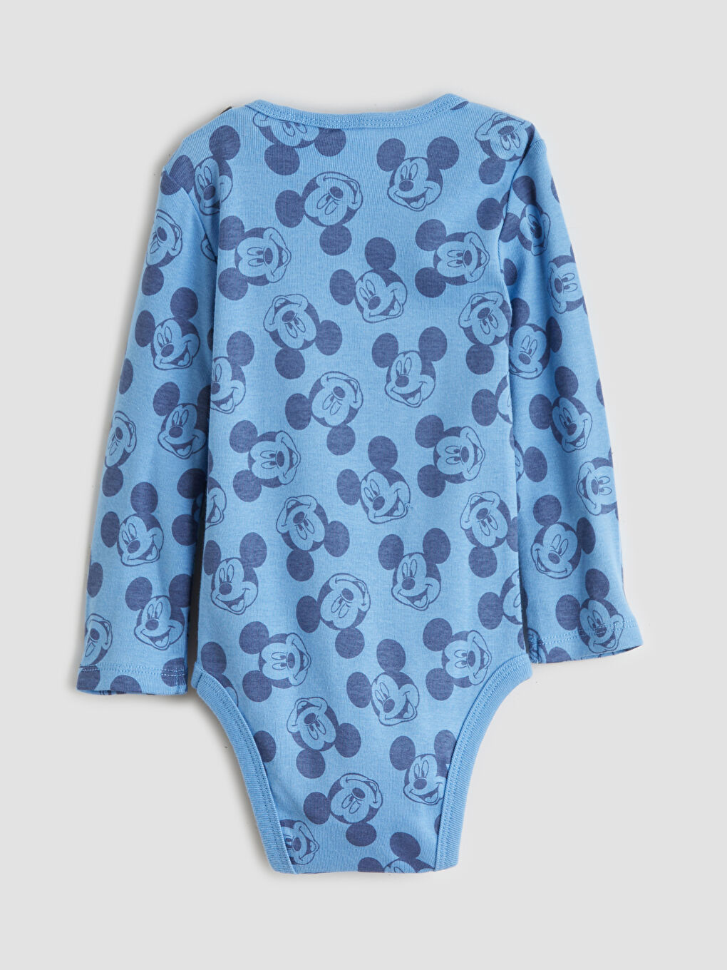 Crew Neck Mickey Mouse Printed Baby Boy Snap-On Bodysuit 2-Piece-8