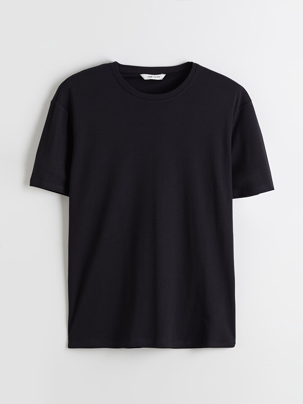 Siyah Bisiklet Yaka Erkek Tişört-4