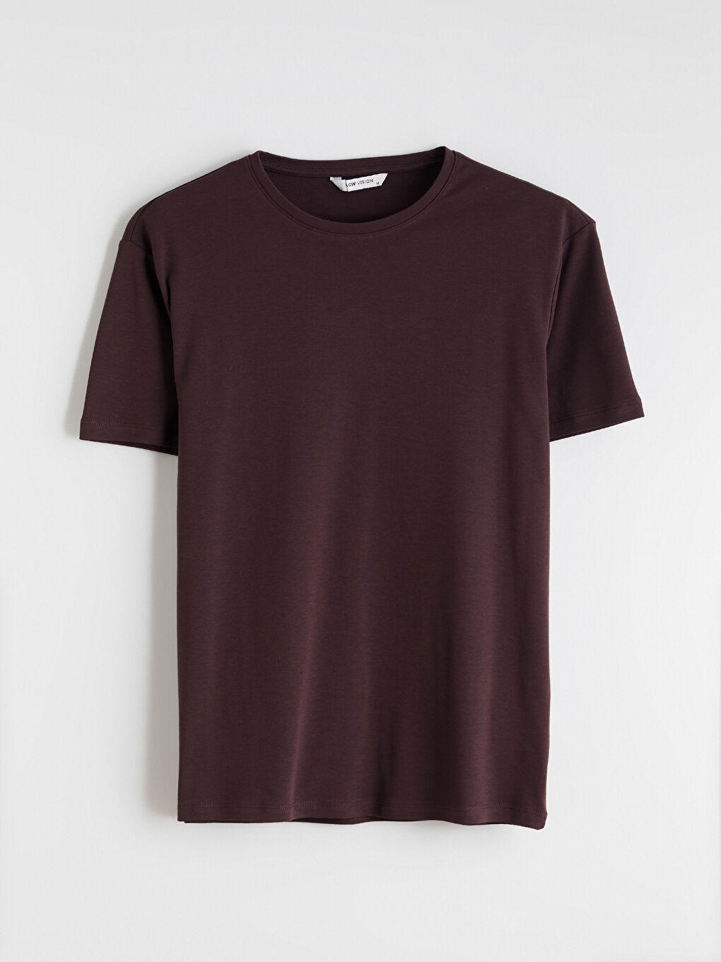 Mürdüm Bisiklet Yaka Erkek Tişört-4