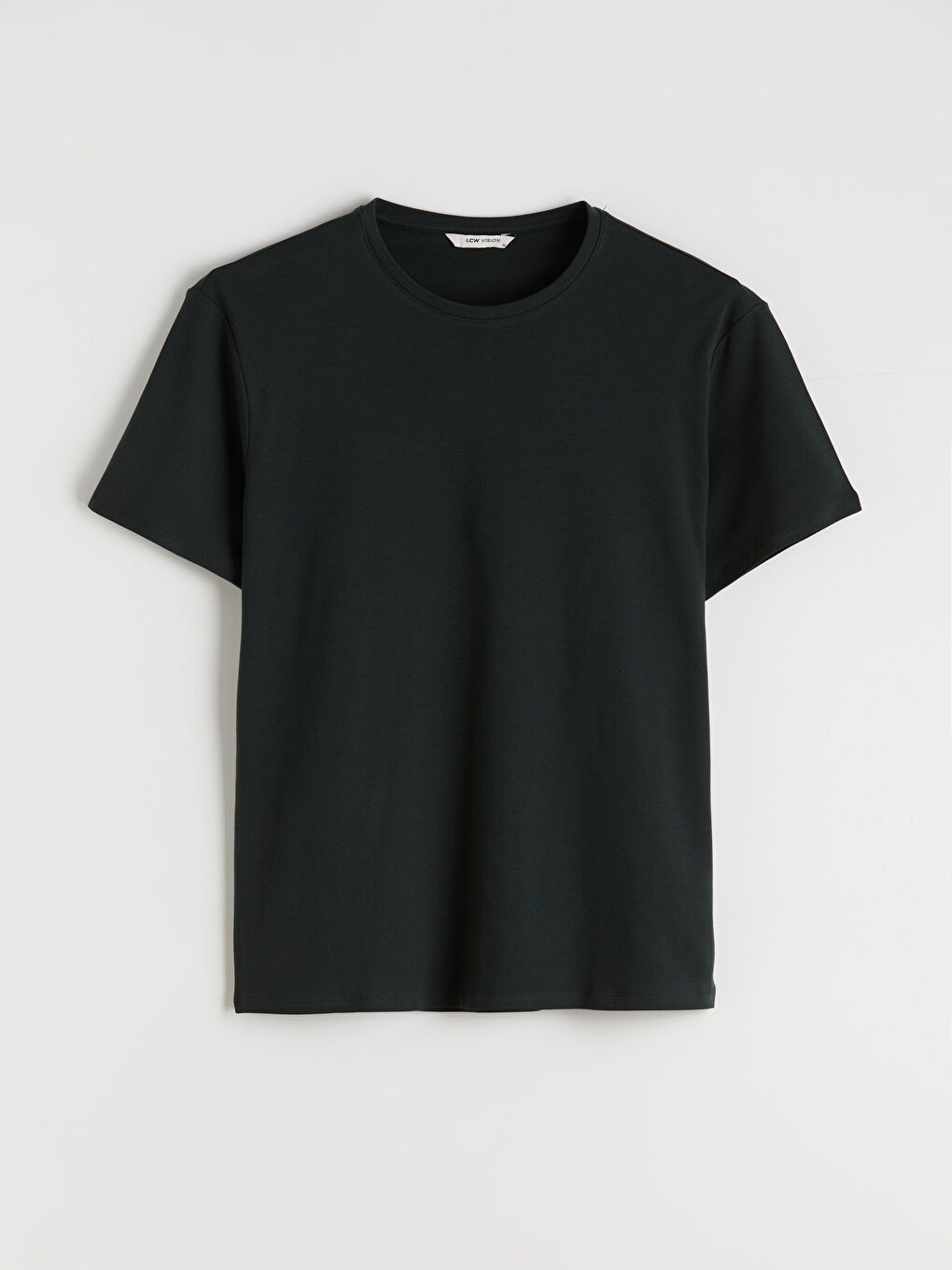 Yeşil Bisiklet Yaka Erkek Tişört-4