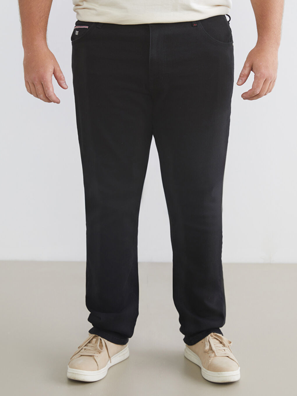 Siyah Büyük Beden 750 Slim Fit Erkek Jean Pantolon-1