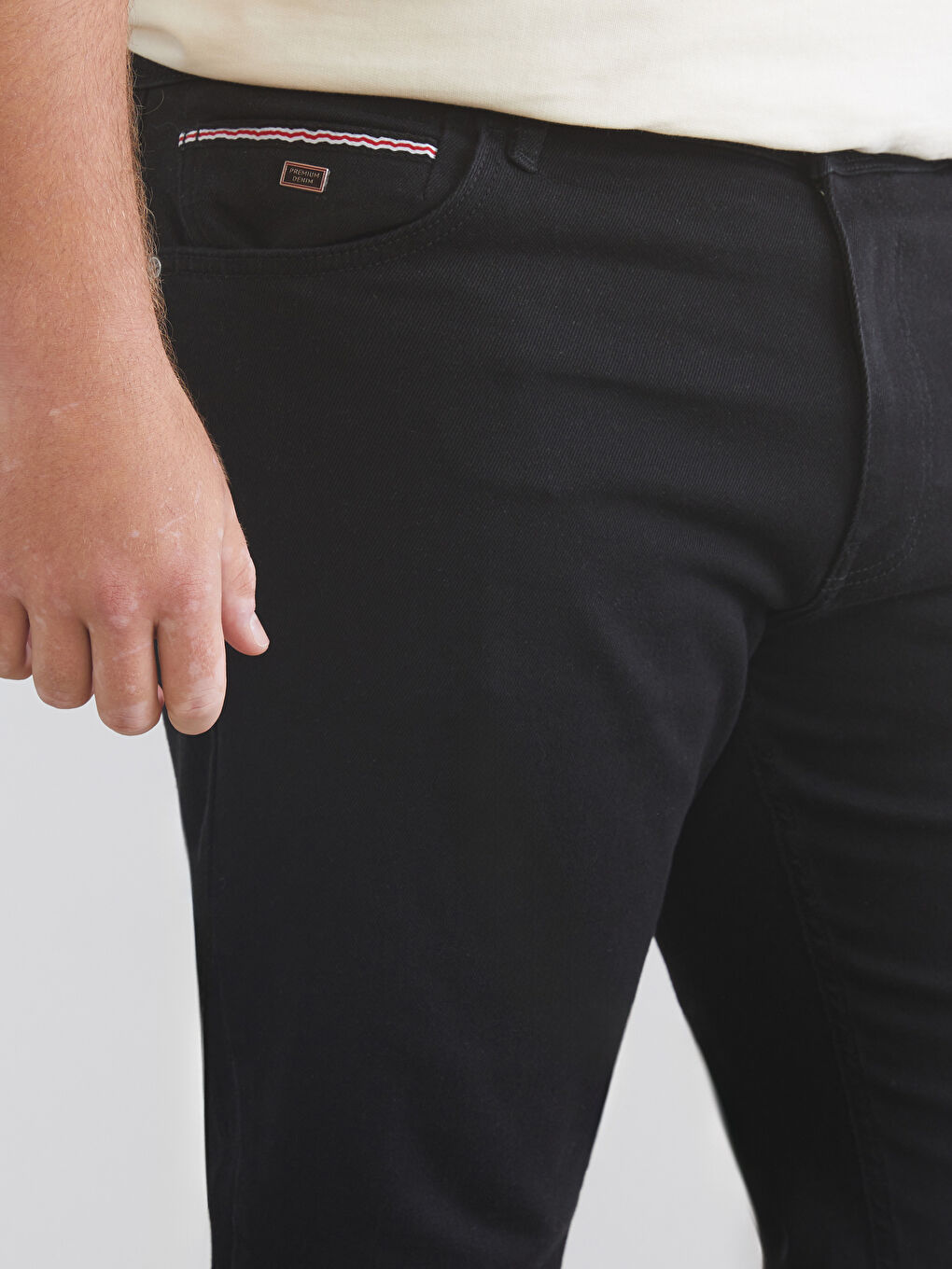 Siyah Büyük Beden 750 Slim Fit Erkek Jean Pantolon-2