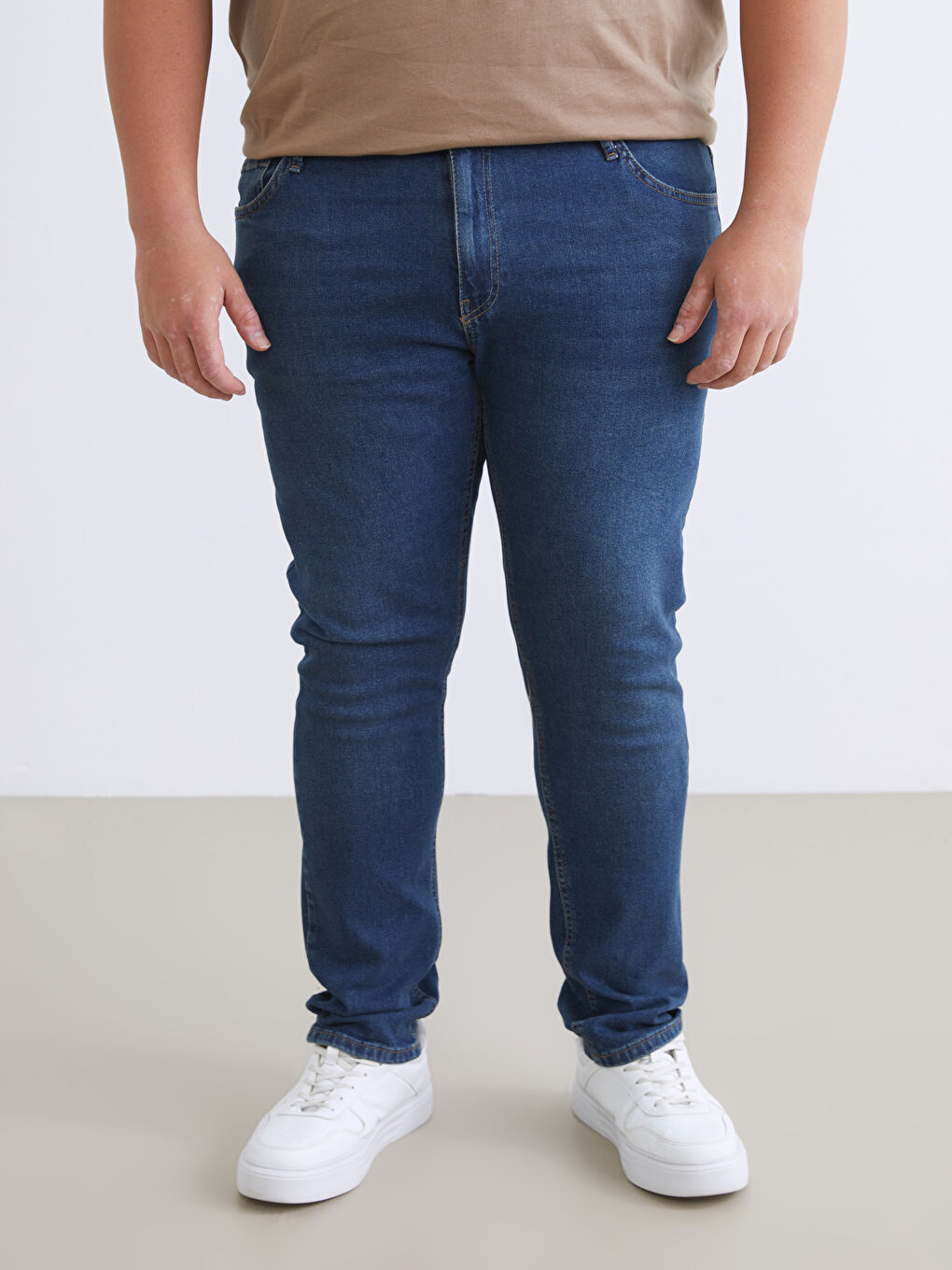 İndigo Büyük Beden Erkek Jean Pantolon-1