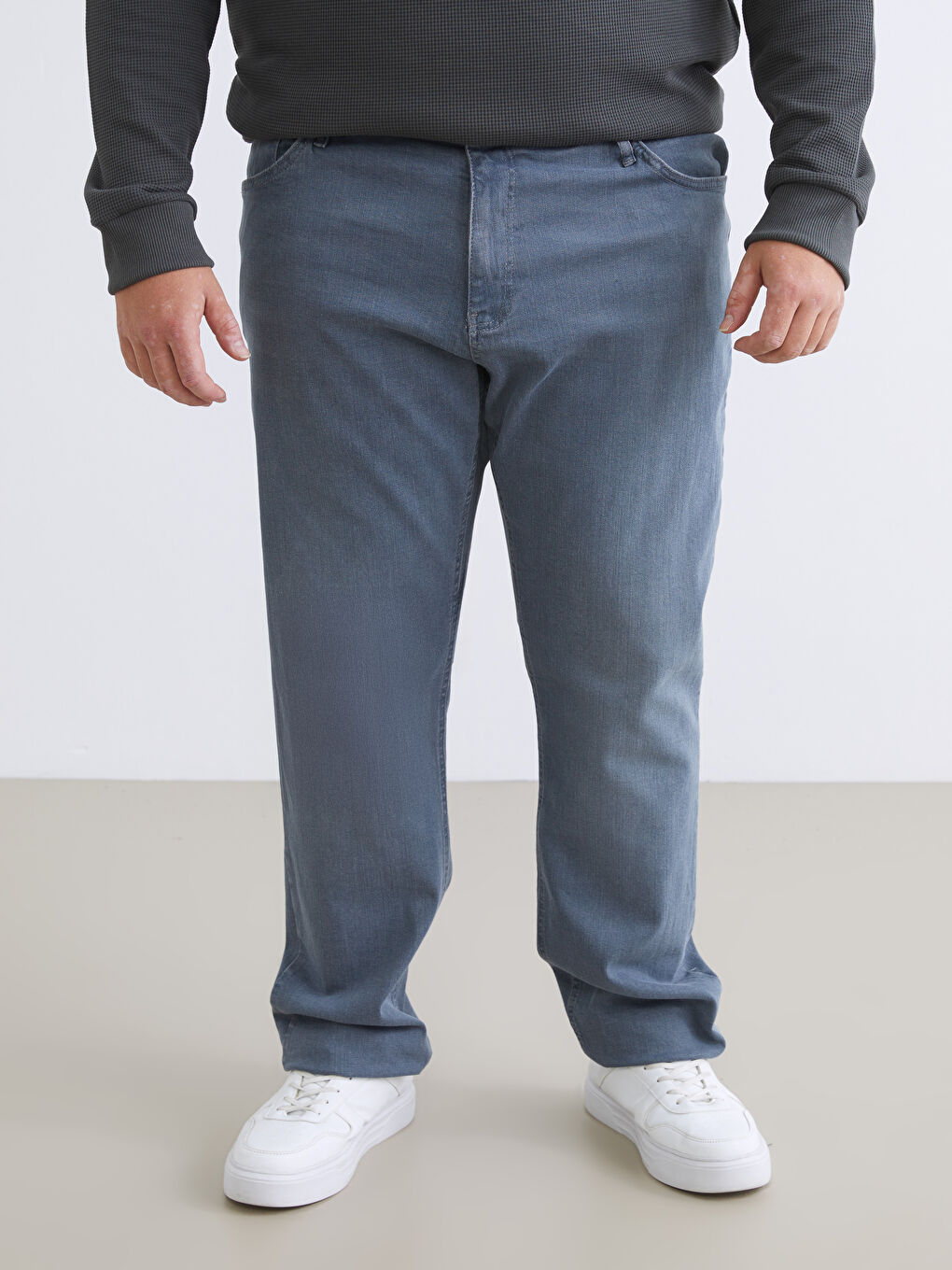 Мужчины Серый Джинсы-2