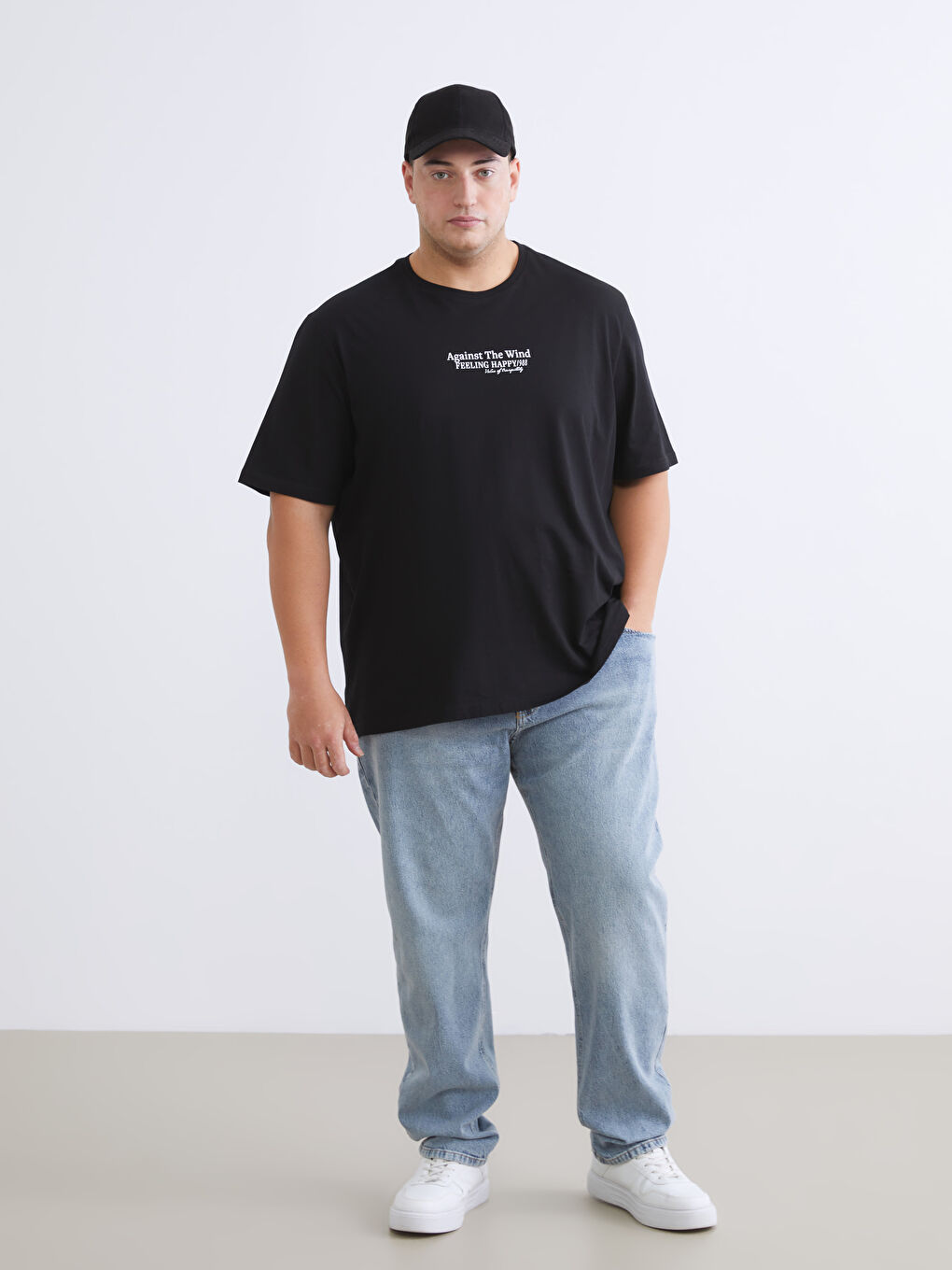 İndigo Büyük Beden 710 Loose Fit Erkek Jean Pantolon-1