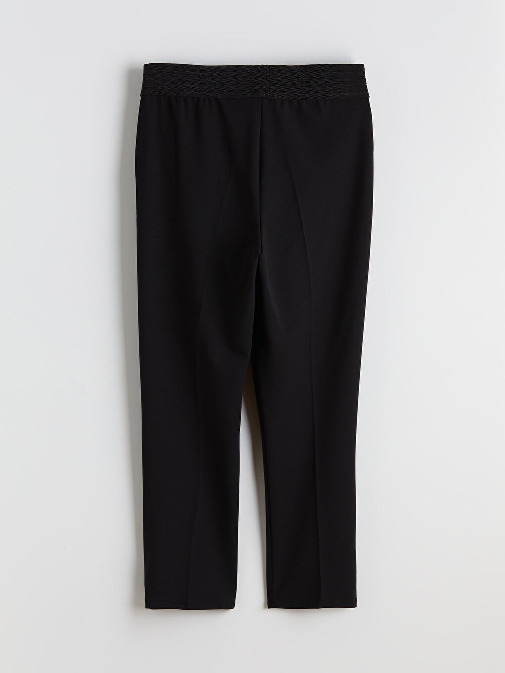 Siyah Büyük Beden Beli Lastikli Kadın Pantolon-5