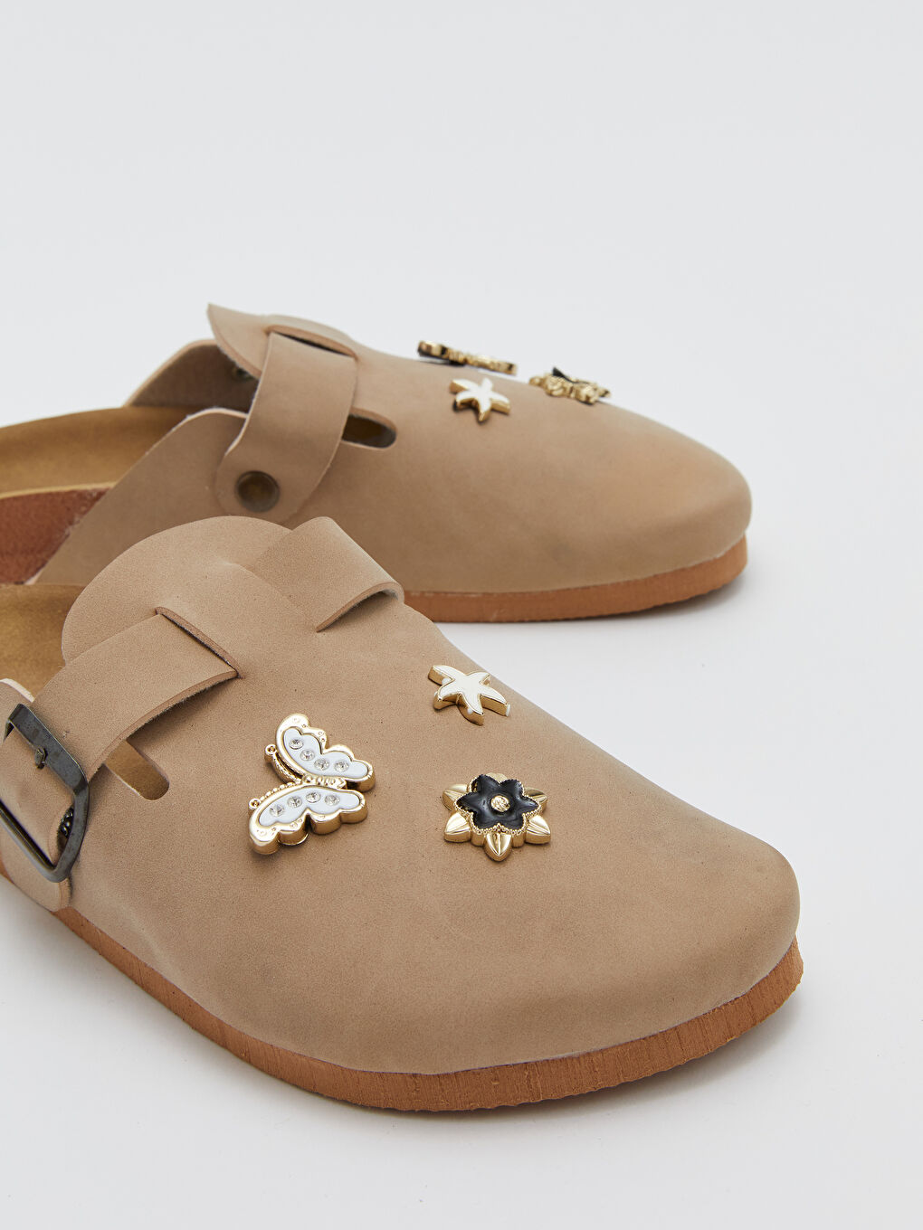 Bej Süet Görünümlü Kadın Terlik-2